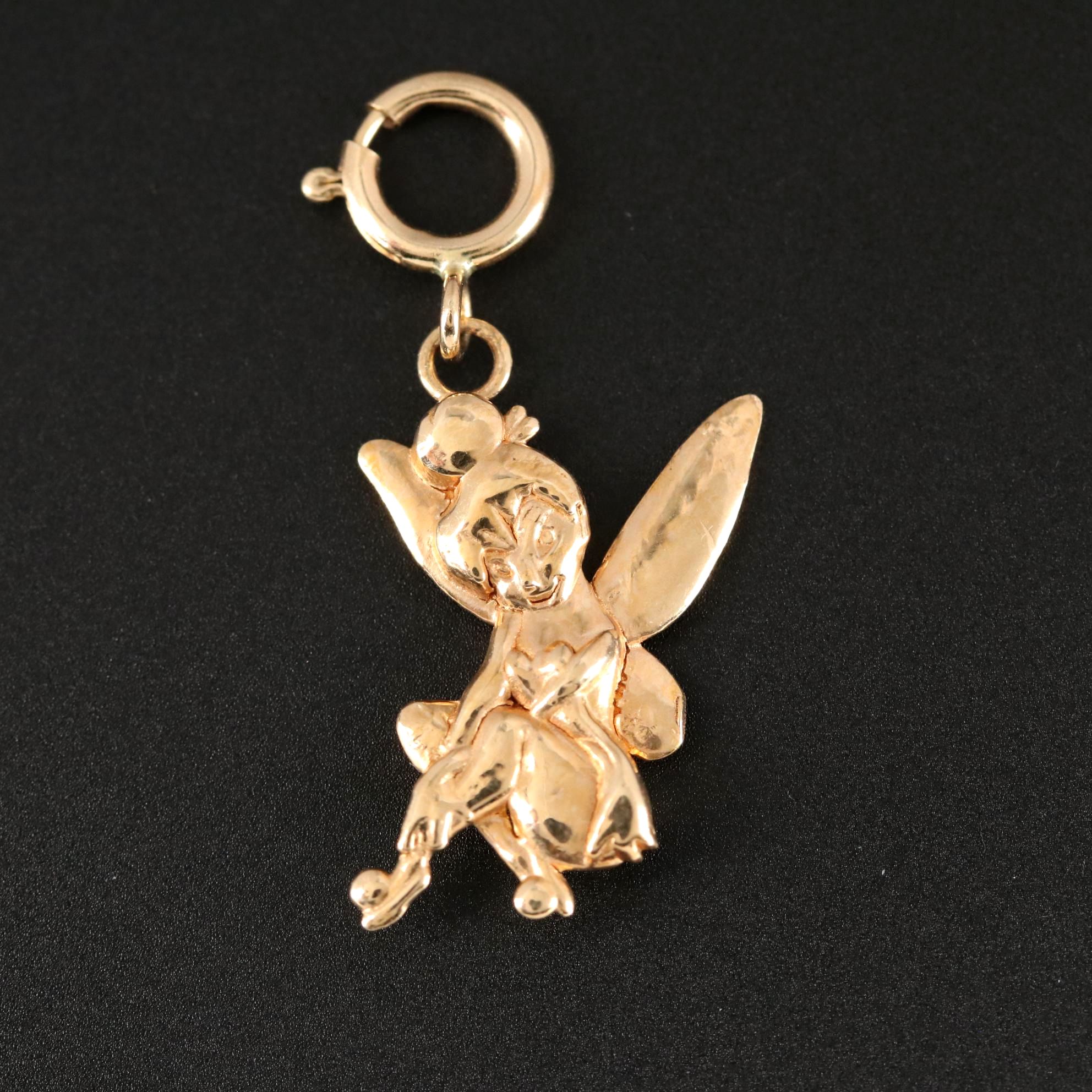 Disney "Tinkerbell" 14K Yellow Gold Charm