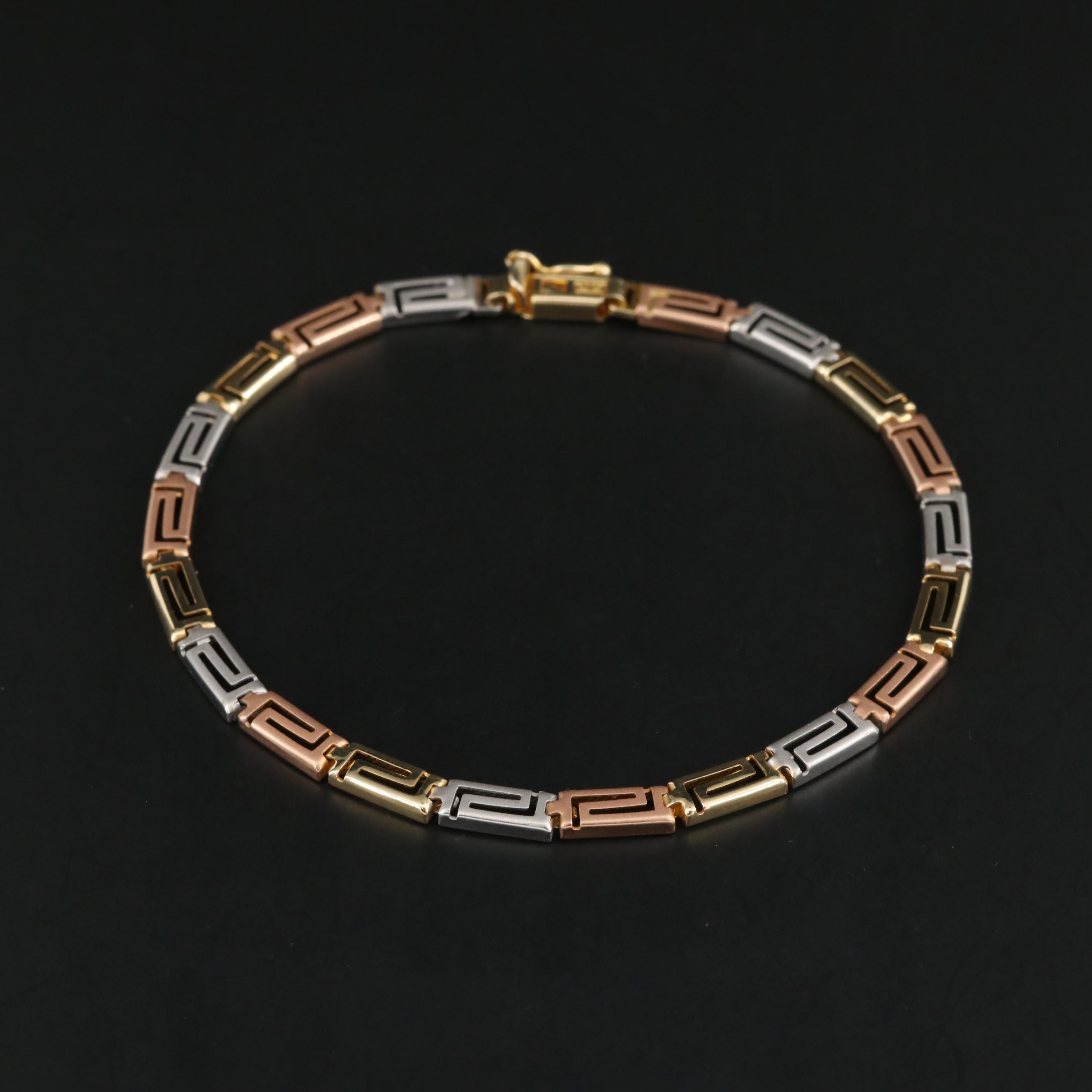 14K Tri-Color Gold Bracelet