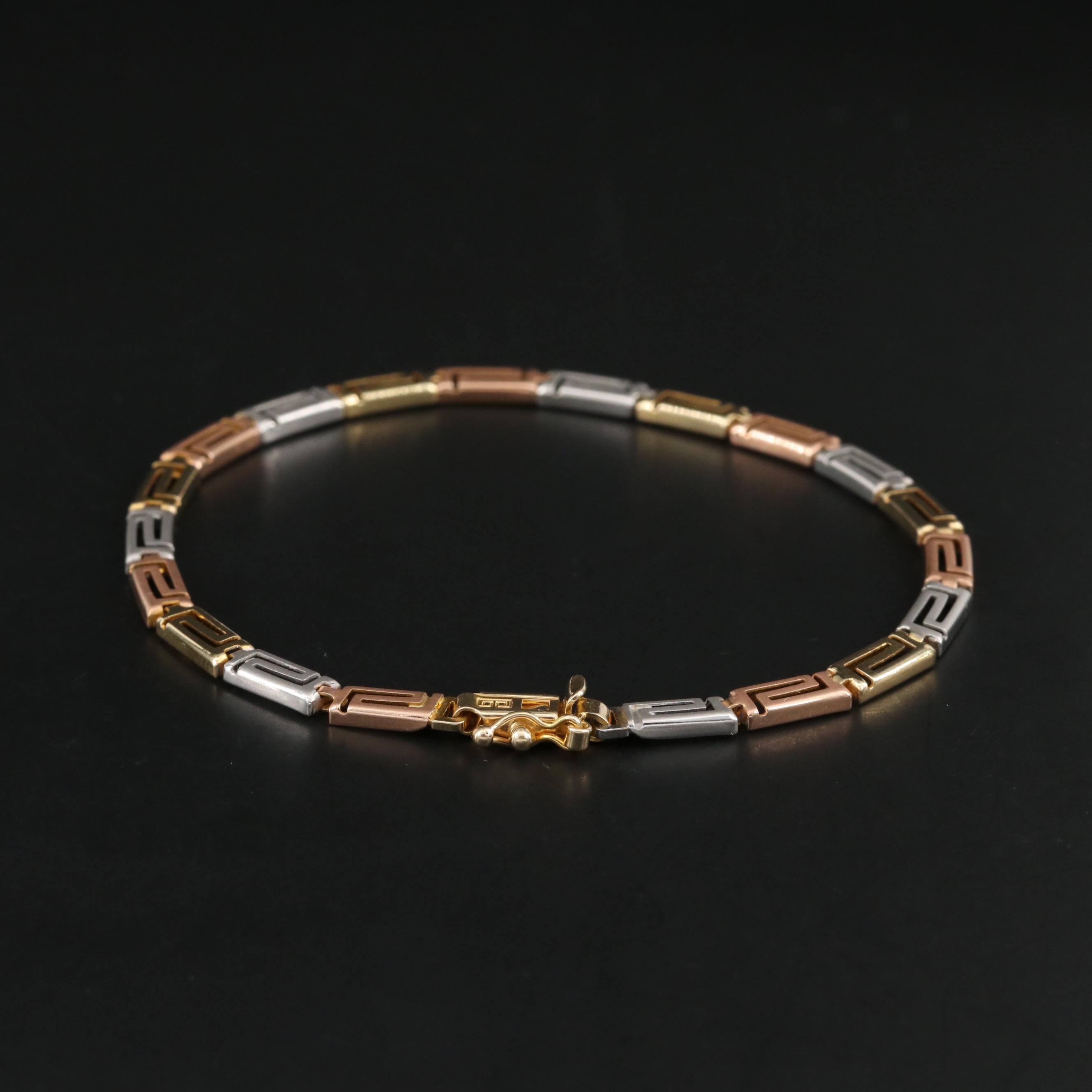 14K Tri-Color Gold Bracelet