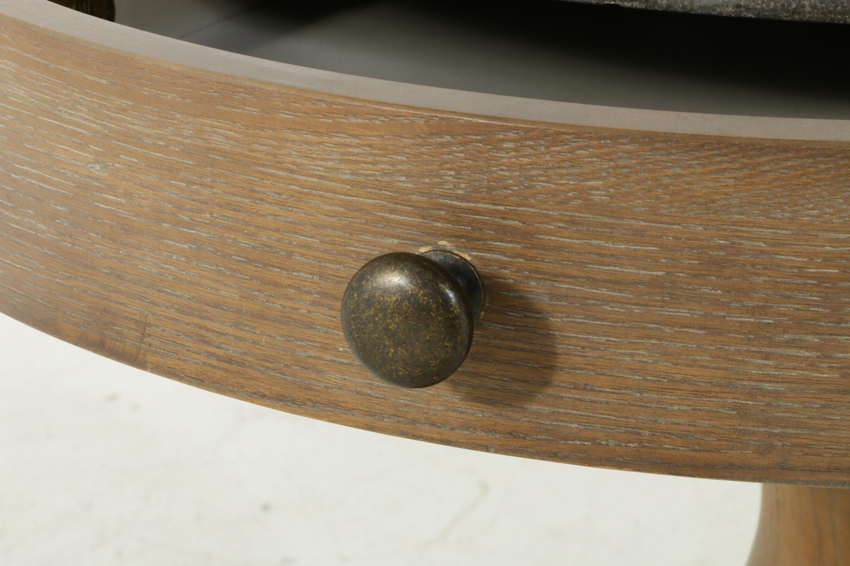 Arhaus "Luca" Side Table with Drawer and Marble Top, Contemporary