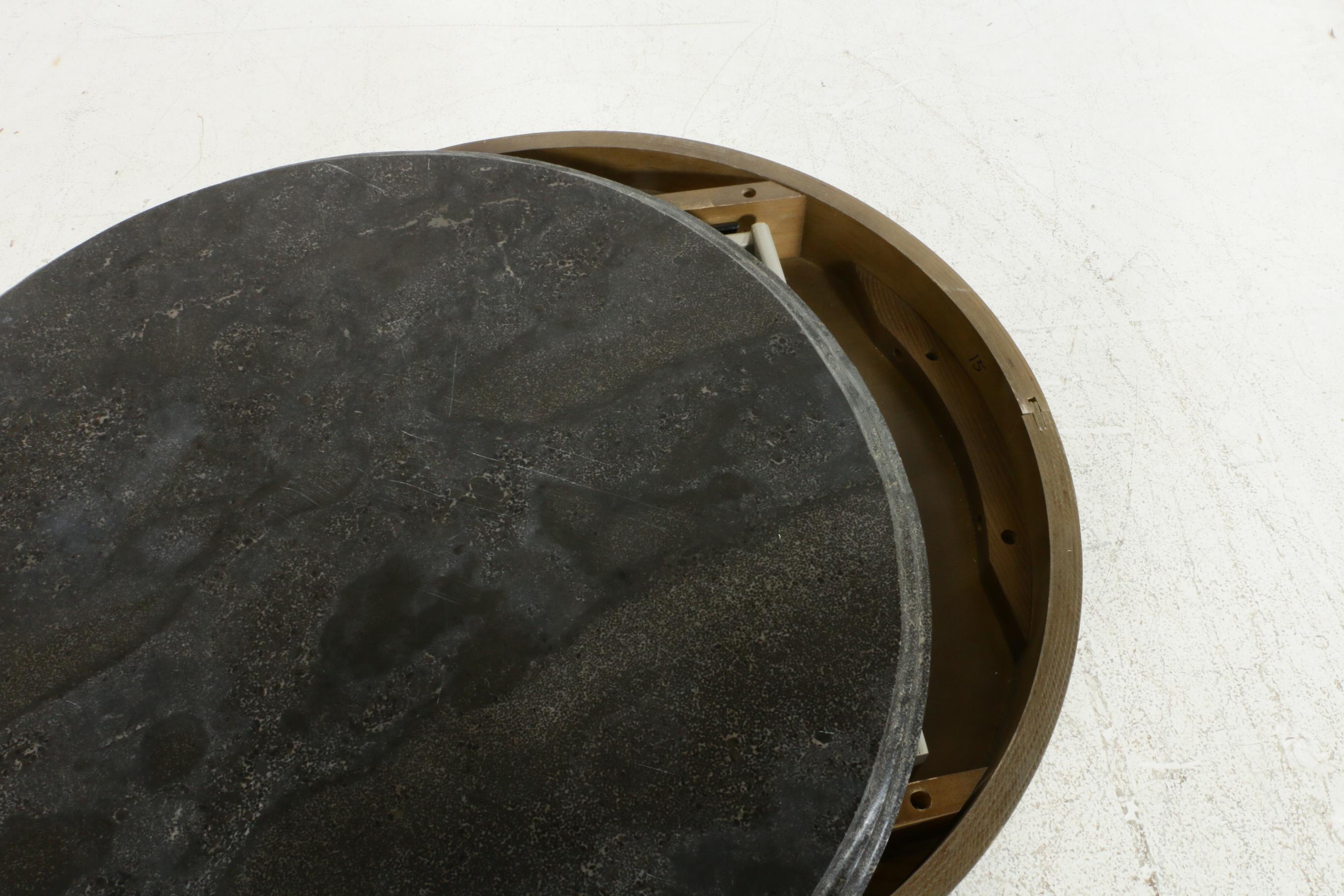 Arhaus "Luca" Side Table with Drawer and Marble Top, Contemporary