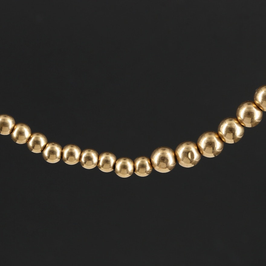 14K Yellow Gold Necklace Chain and Bead Scrap