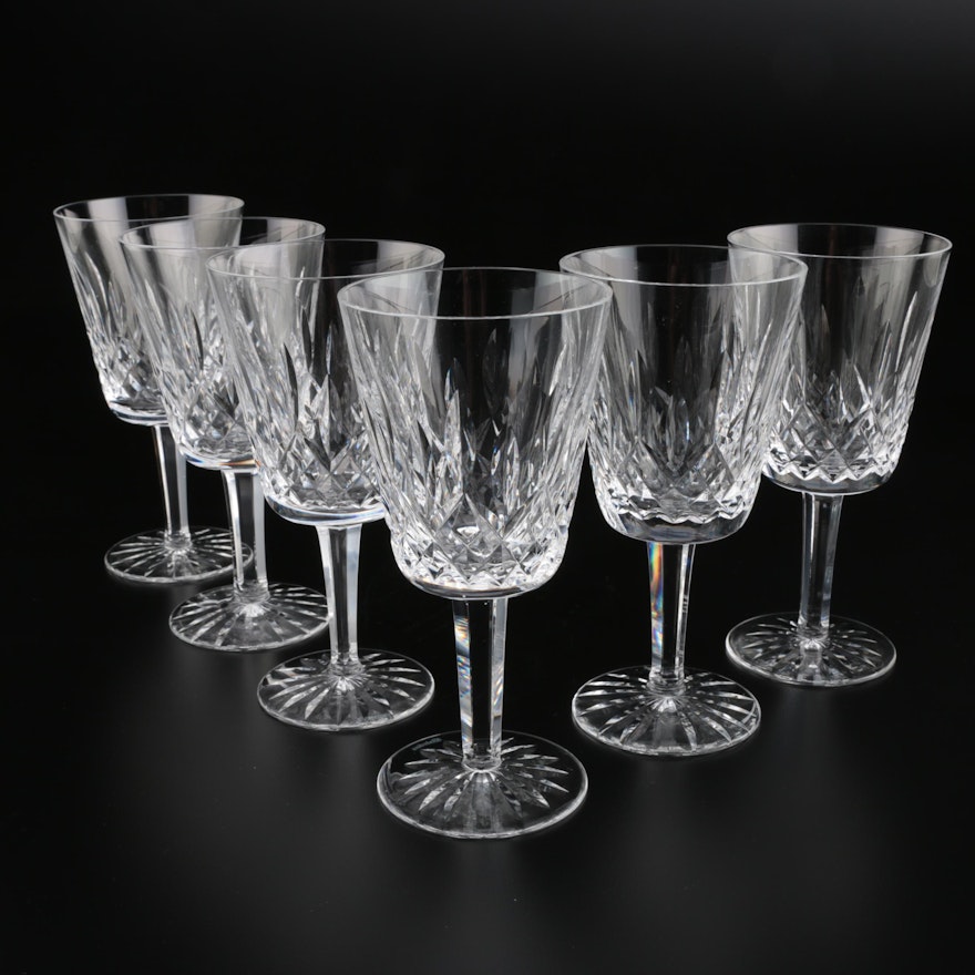 Waterford Crystal "Lismore" Water Goblets, Late 20th Century