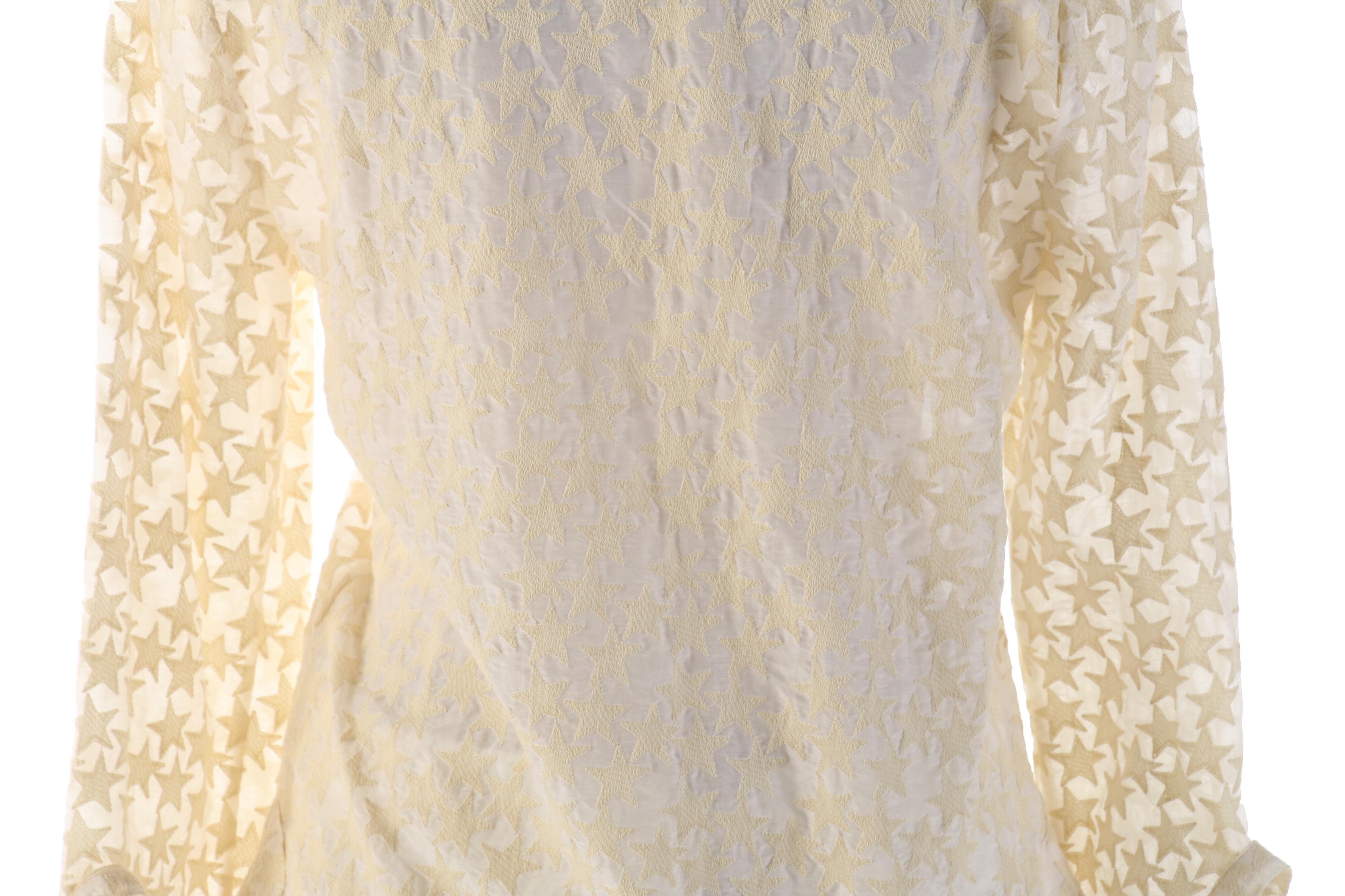 Tory Burch Off-White Star Embroidered Tunic and Wide Leg Trousers