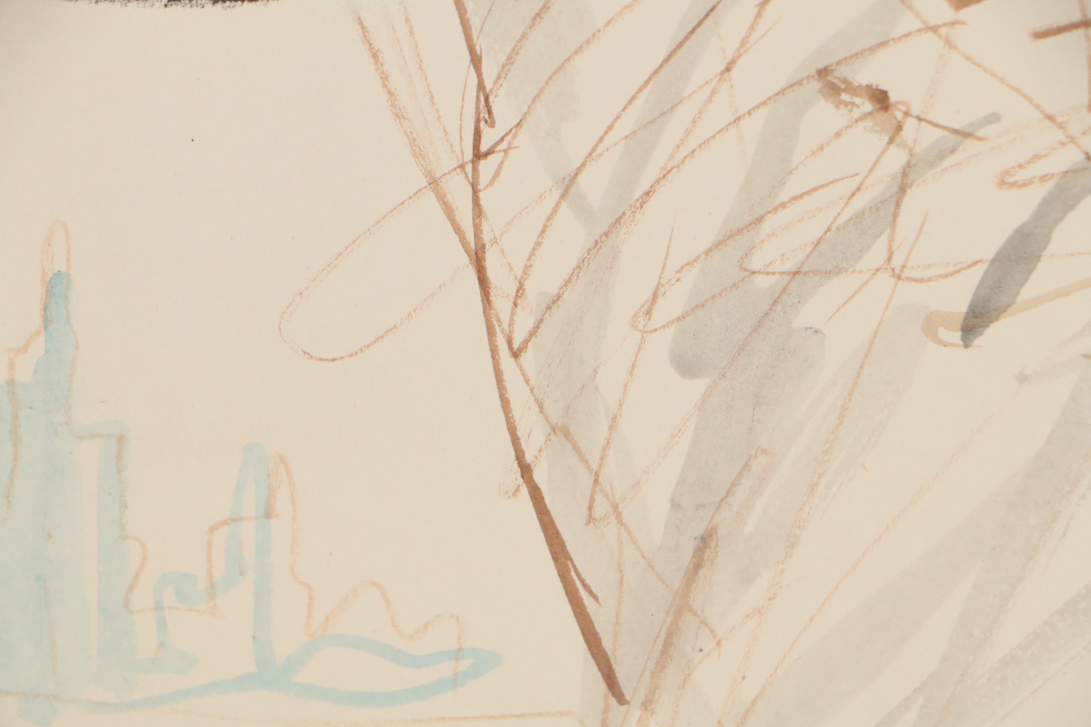 Statue of Liberty Ink Drawing, circa 1955