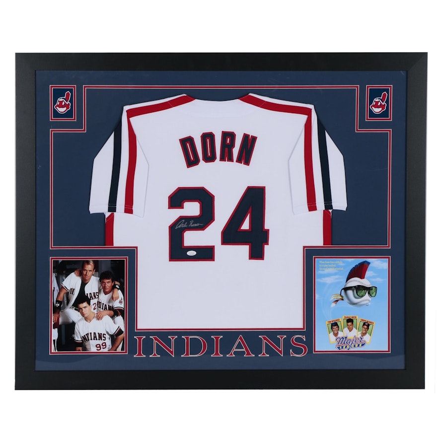 Corbin Bernsen Signed Cleveland Indians "Dorn" Jersey, Movie "Major League" COA