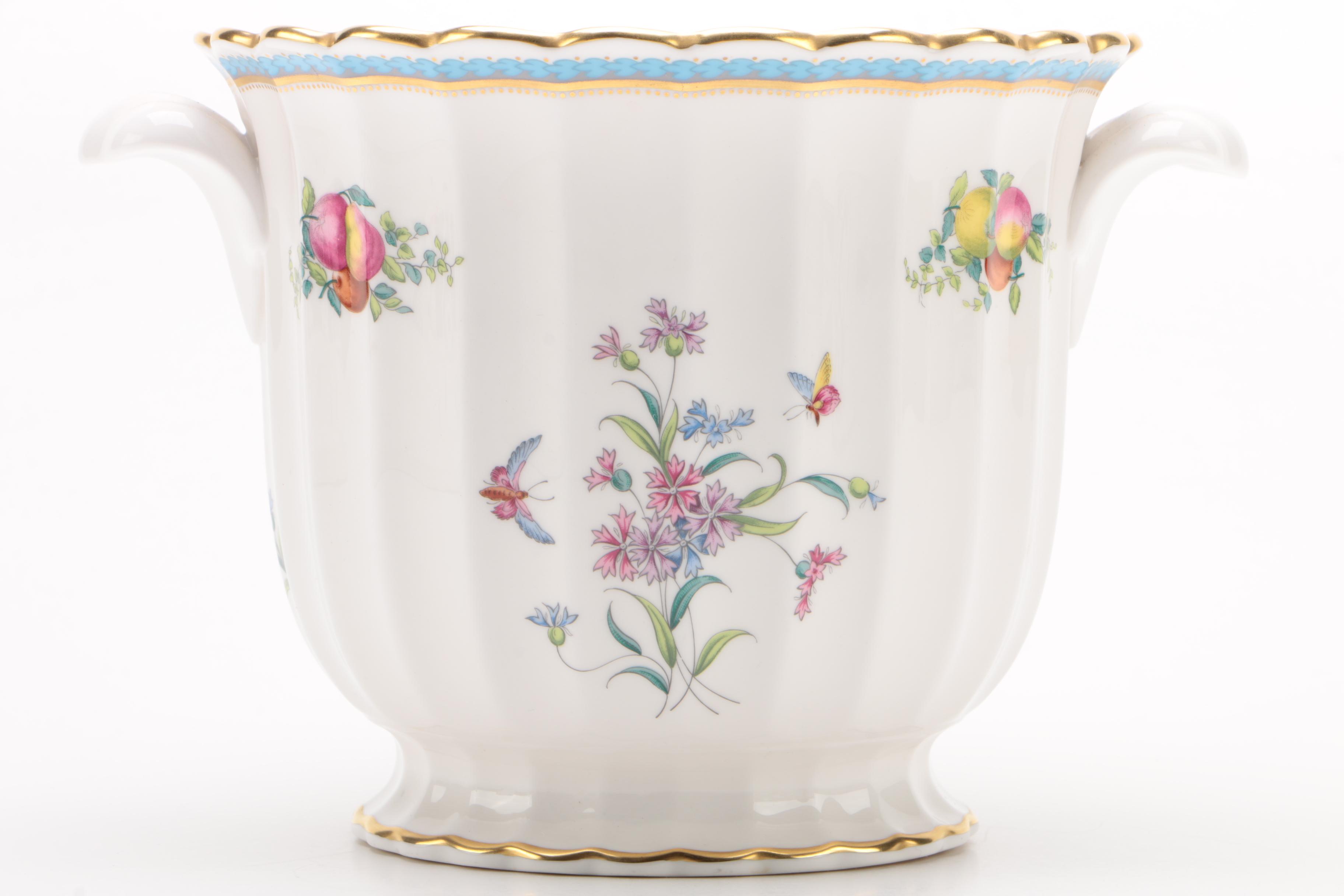 Spode "Trapnell" Bone China Cachepot with MoMA Haviland Reproduction Cachepot