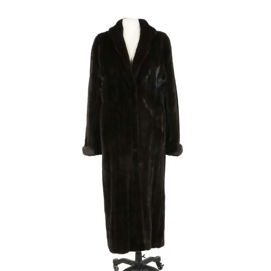Blackglama Dark Ranch Mink Fur Full-Length Coat from The Fur Vault