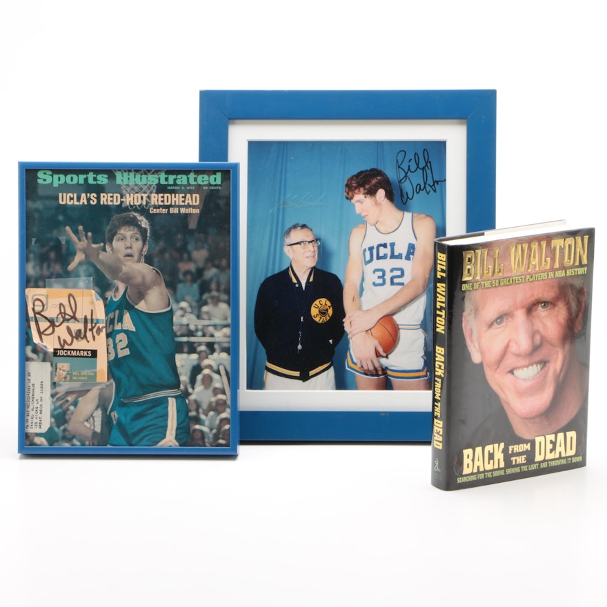 Bill Walton Signed Items with "Back From The Dead" Book