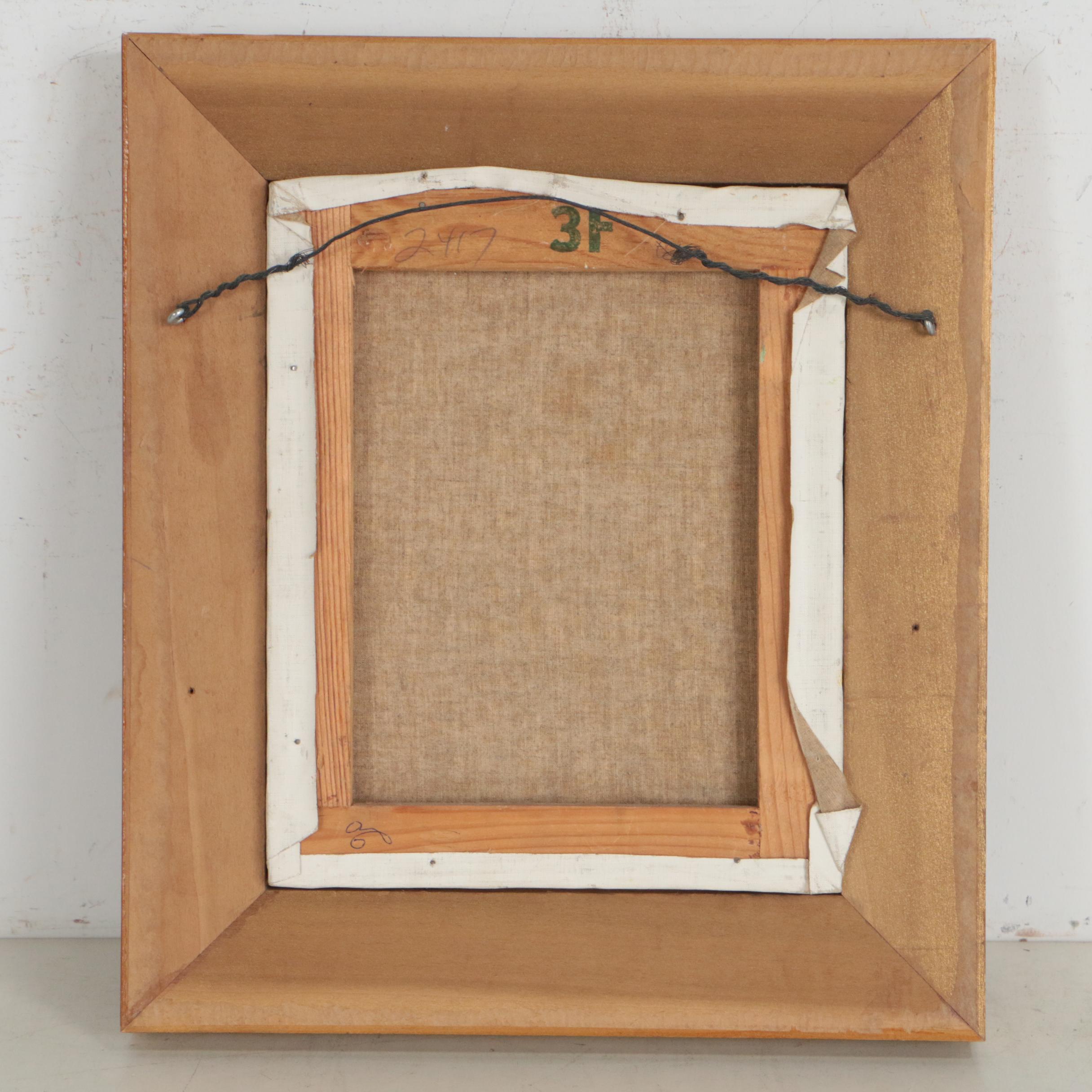 Maryse Ducaire-Rogue Seated Nude Figure Oil Painting