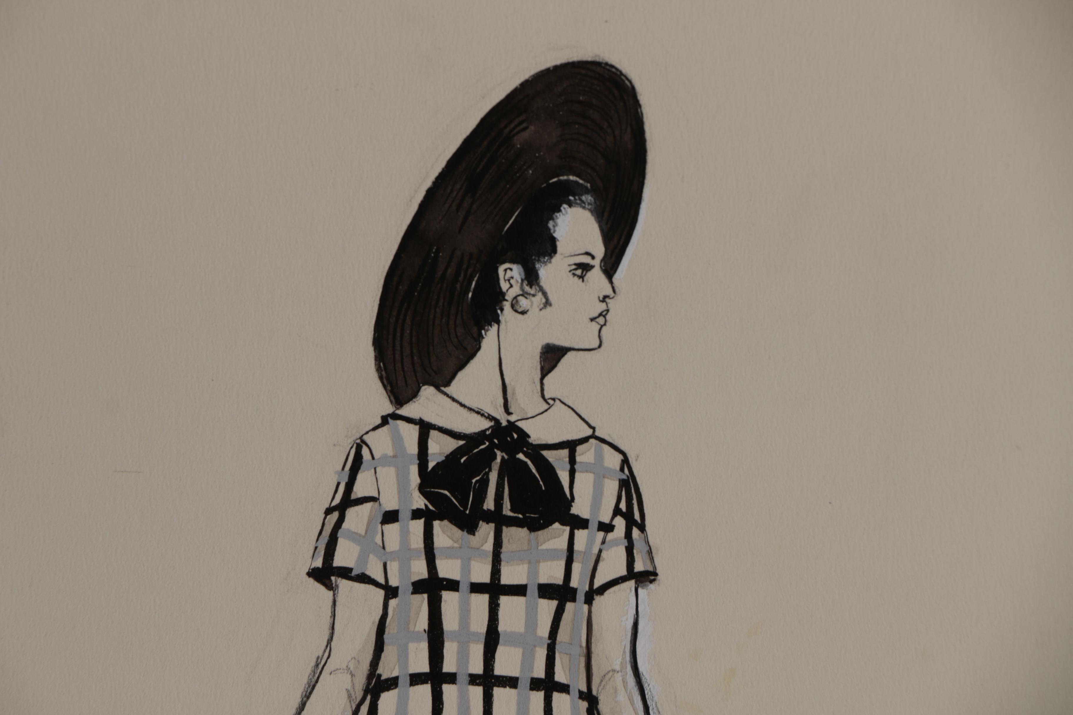 Margaret Voelker-Ferrier Embellished Ink Fashion Illustrations