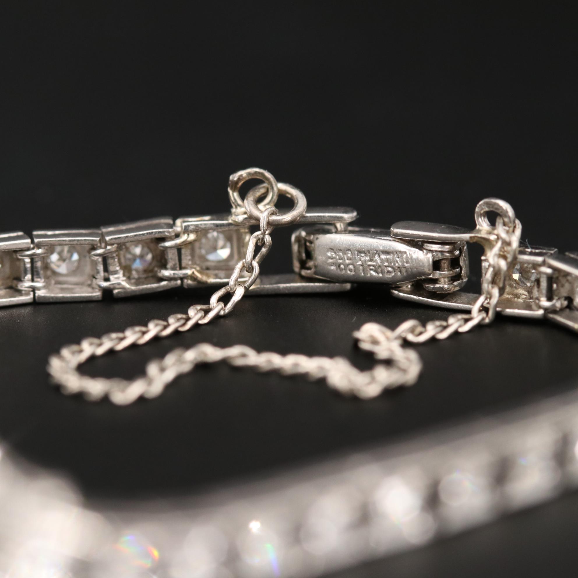 Vintage Rima Platinum 1.11 CTW Diamond Stem Wind Watch