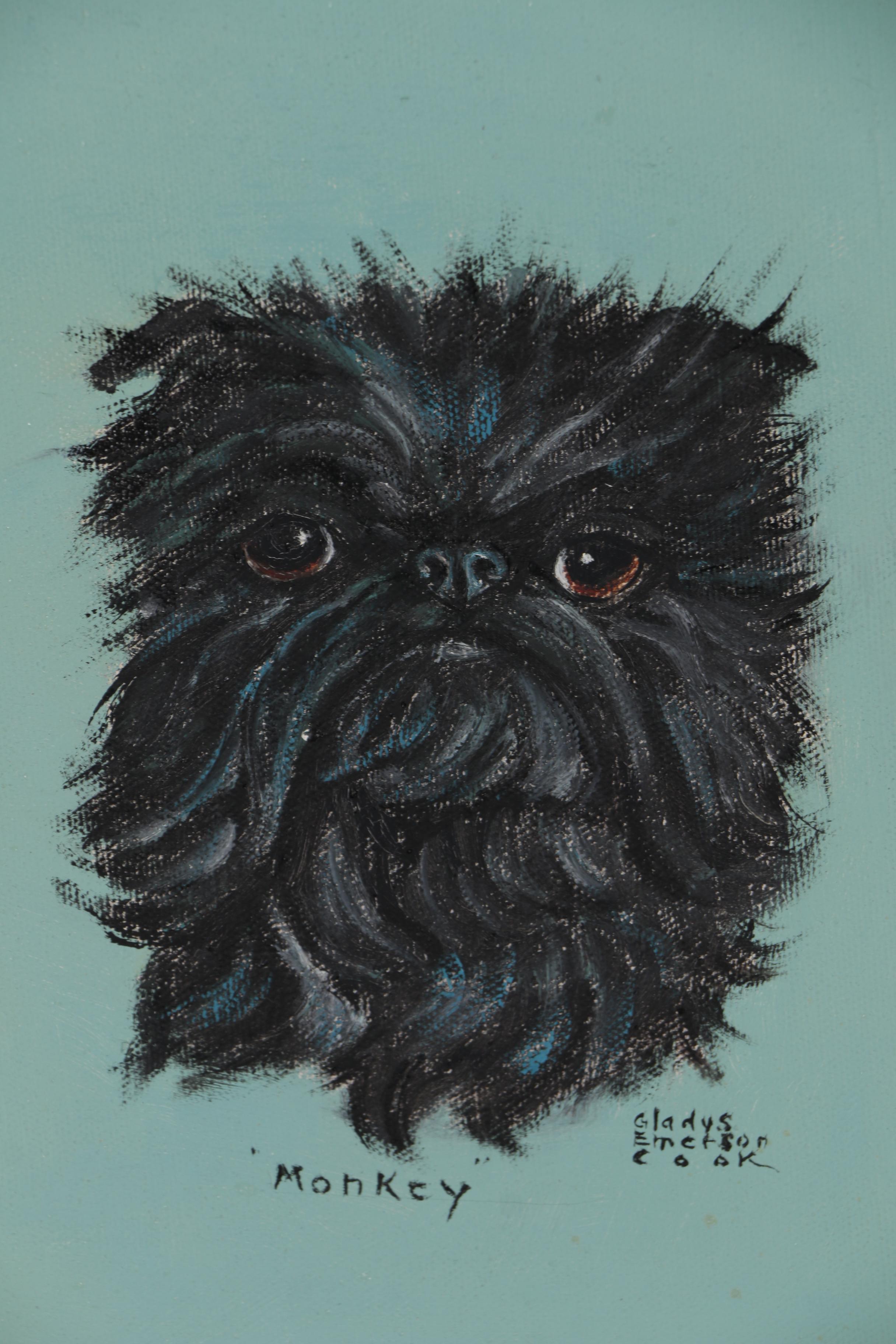 Gladys Emerson Cook Oil Painting "Monkey"