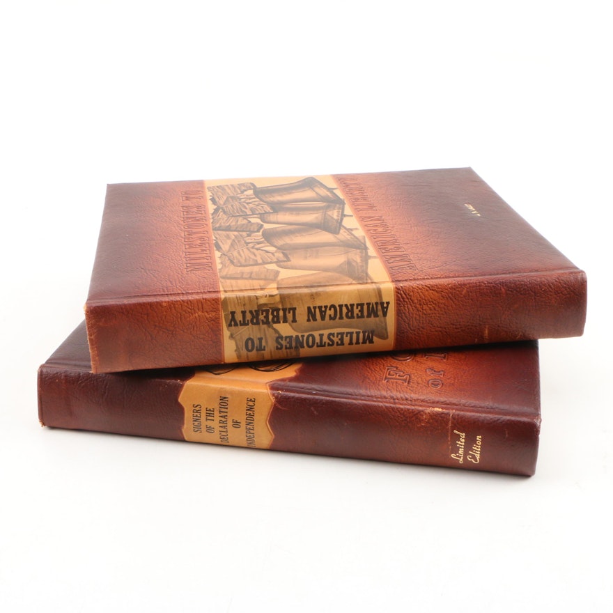 Finely Bound "Milestones to American Liberty" and "Founders of Freedom"