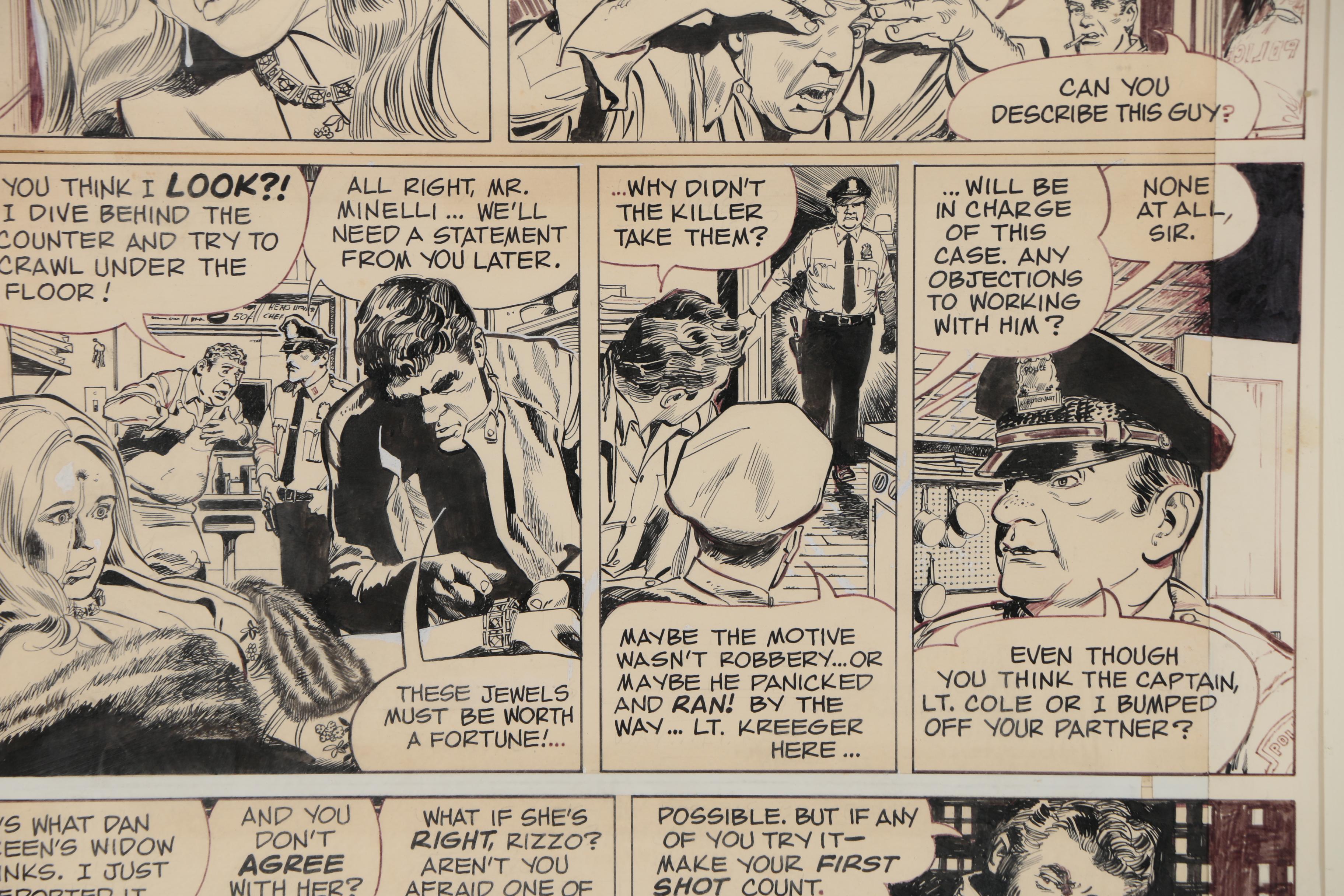 Stan Drake Comic Art Ink Draft for "Kelly Green: No. 1"