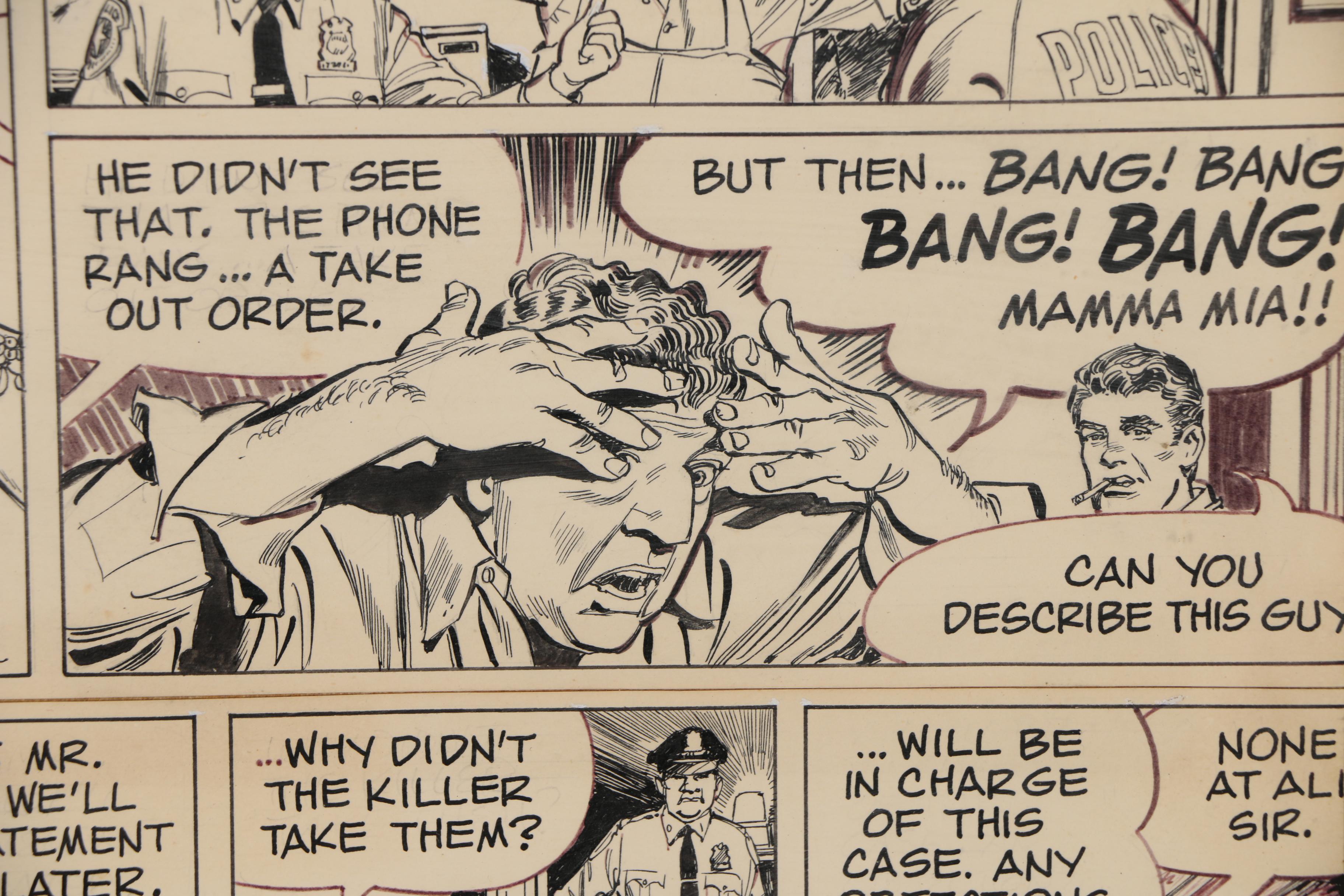 Stan Drake Comic Art Ink Draft for "Kelly Green: No. 1"