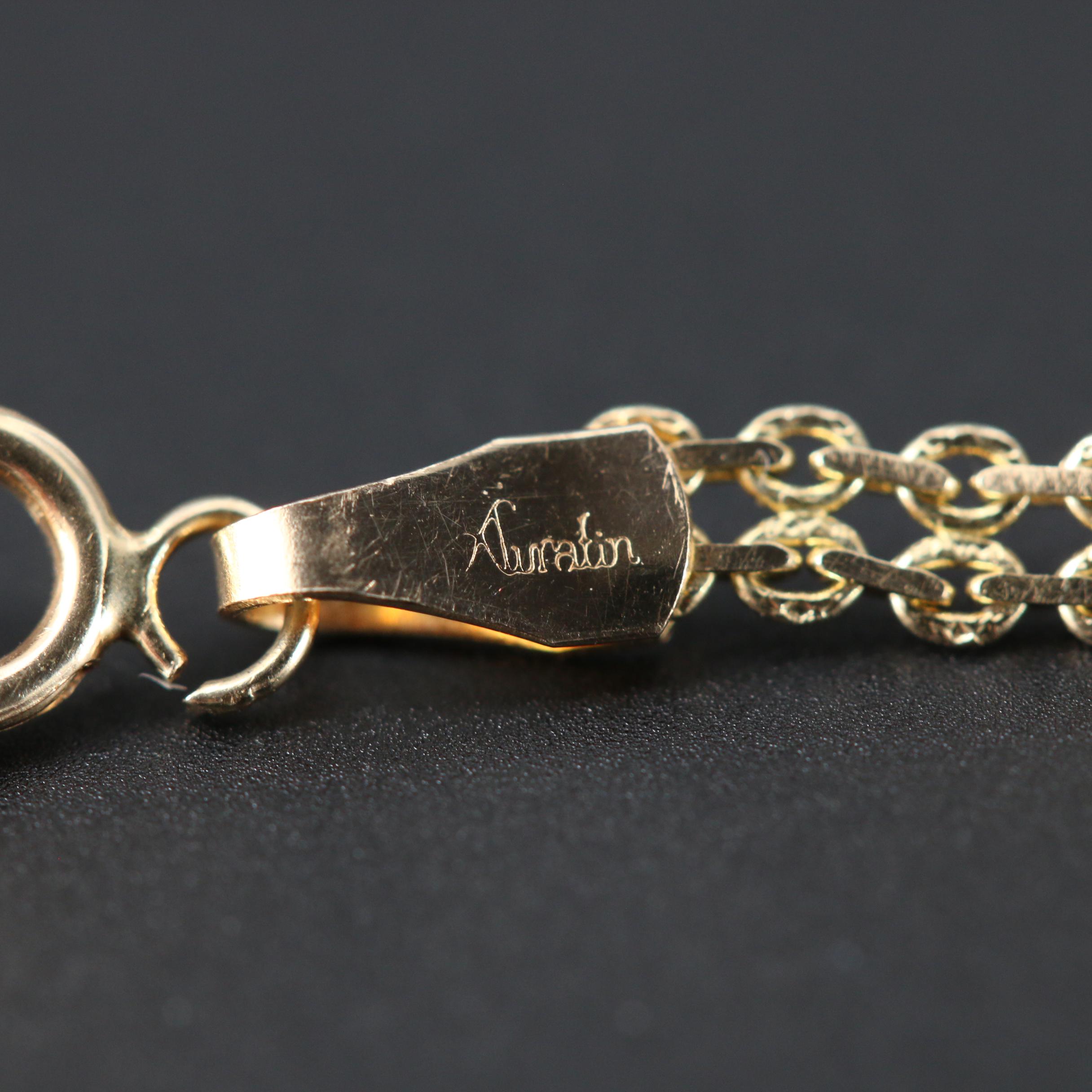 14K Yellow Gold Claddagh Bracelet