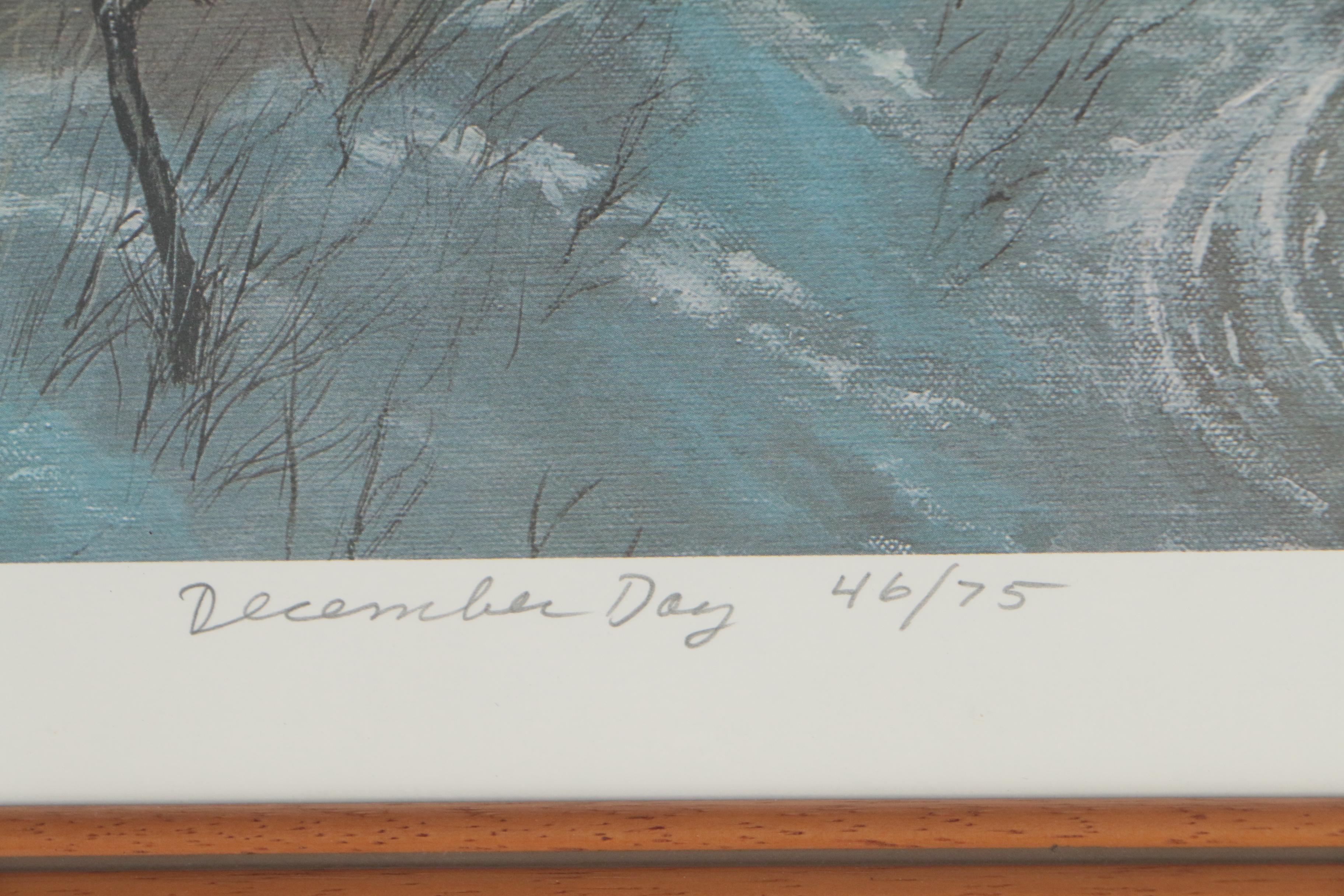 Robert Fabe Offset Lithograph "December Day"