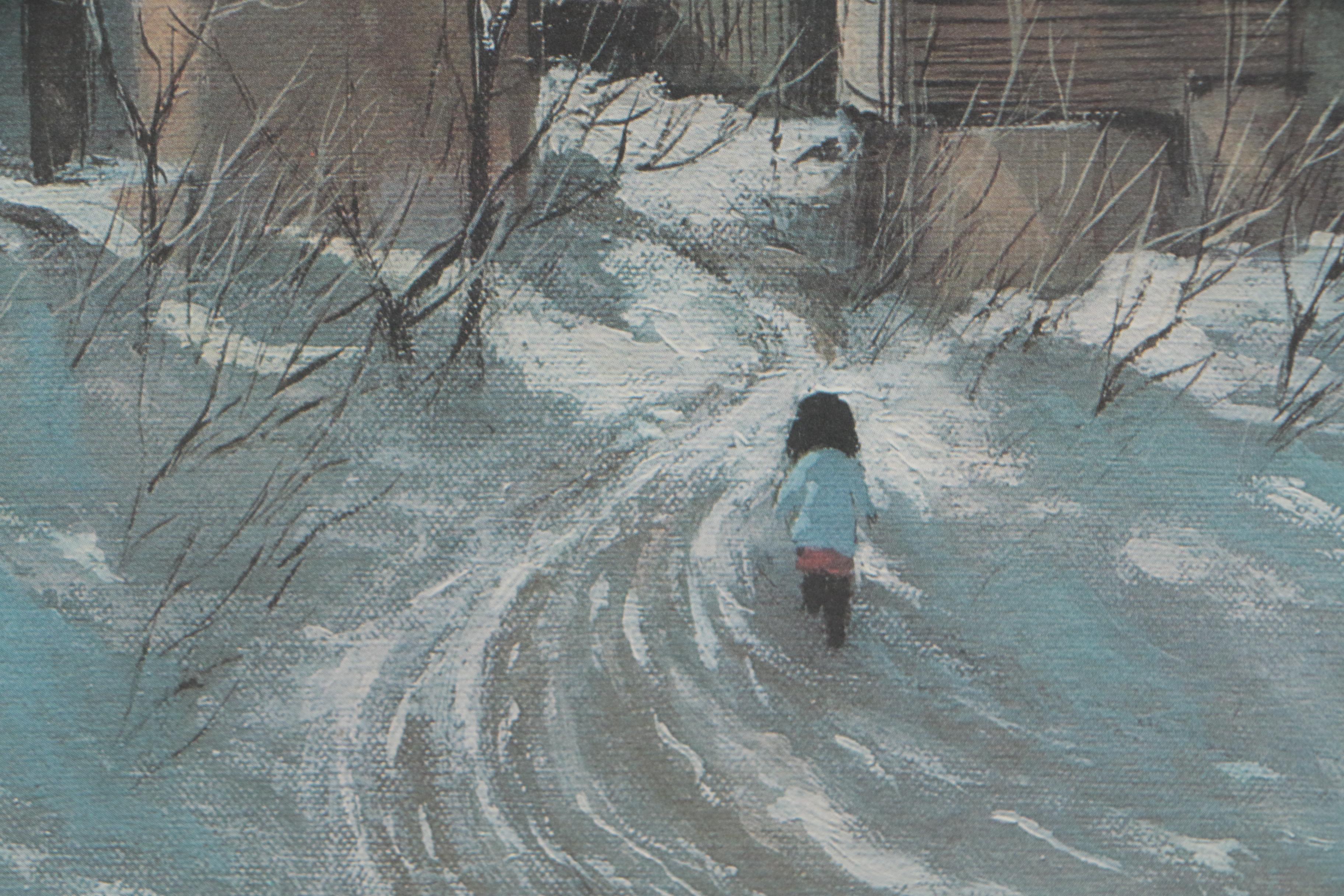 Robert Fabe Offset Lithograph "December Day"