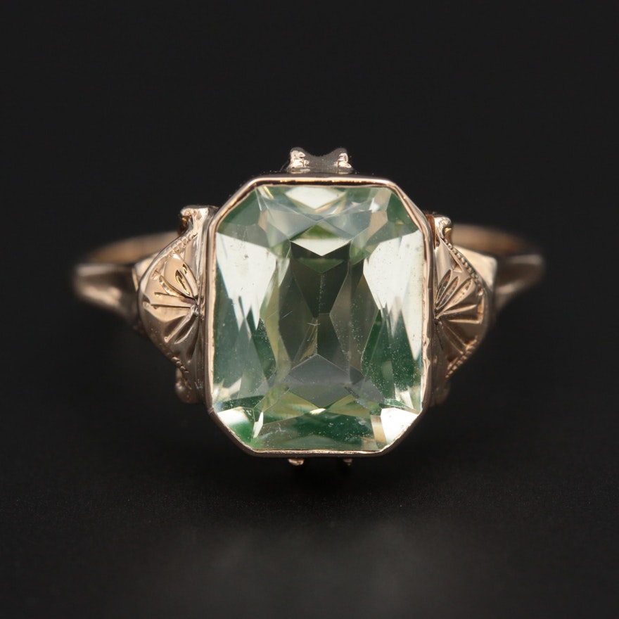 14K Yellow Gold Spinel Ring