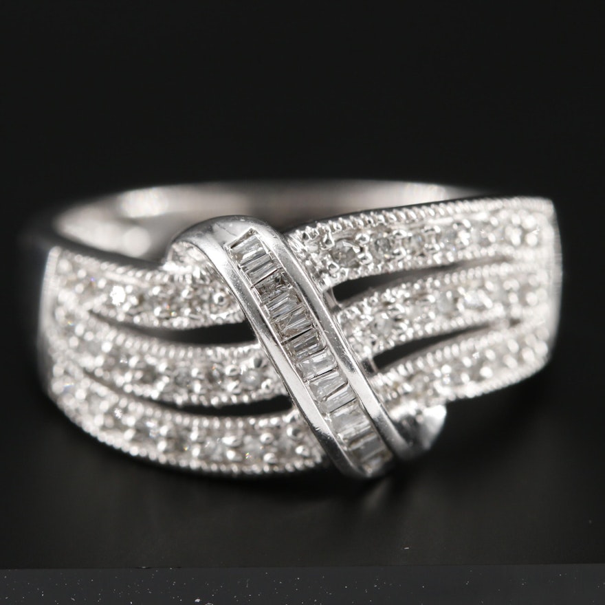 14K White Gold Diamond Ring