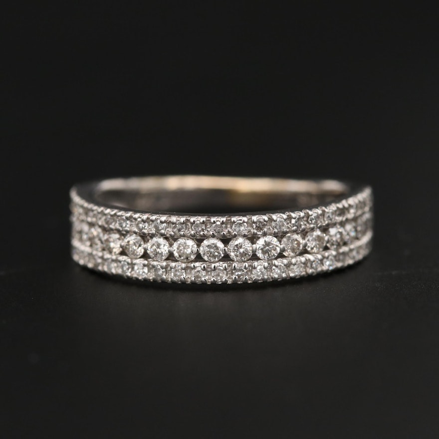 14K White Gold Diamond Ring