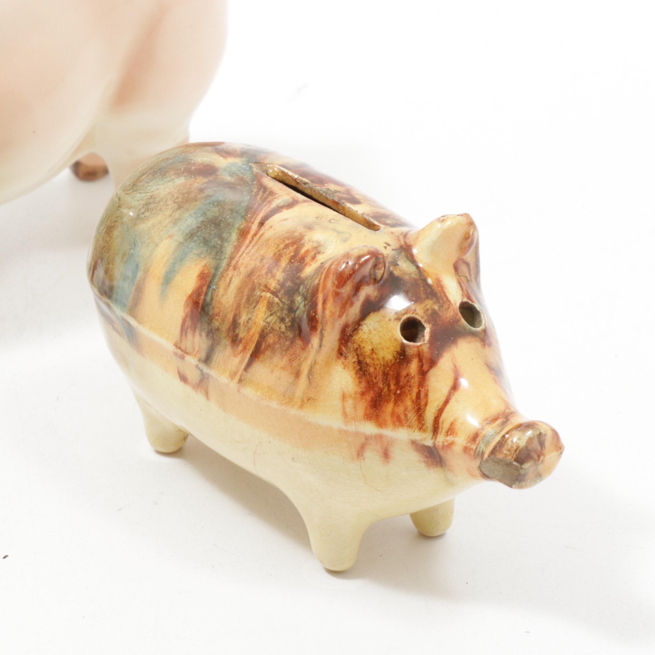 Goebel Ceramic Pig and Earthenware Piggy Bank