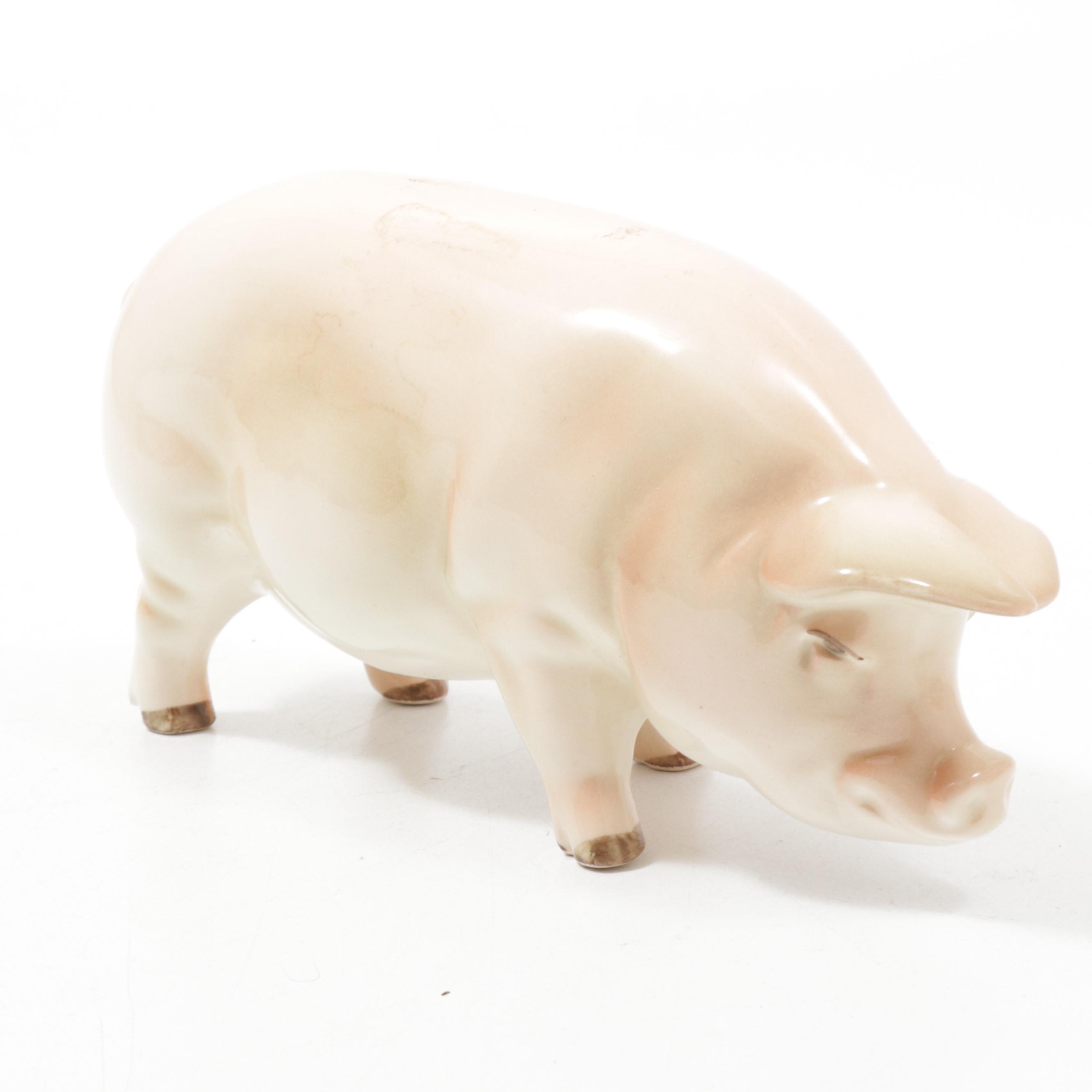 Goebel Ceramic Pig and Earthenware Piggy Bank
