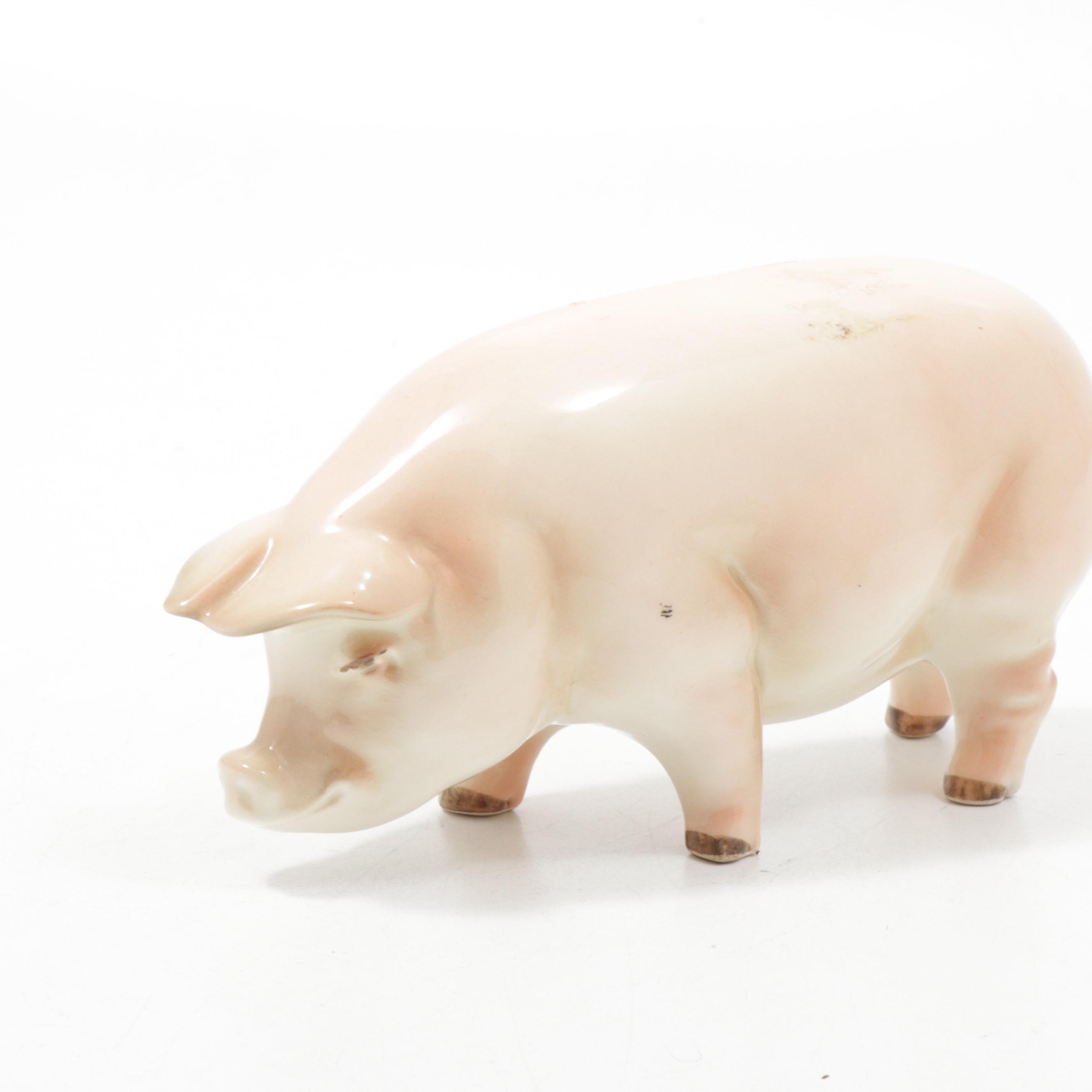 Goebel Ceramic Pig and Earthenware Piggy Bank