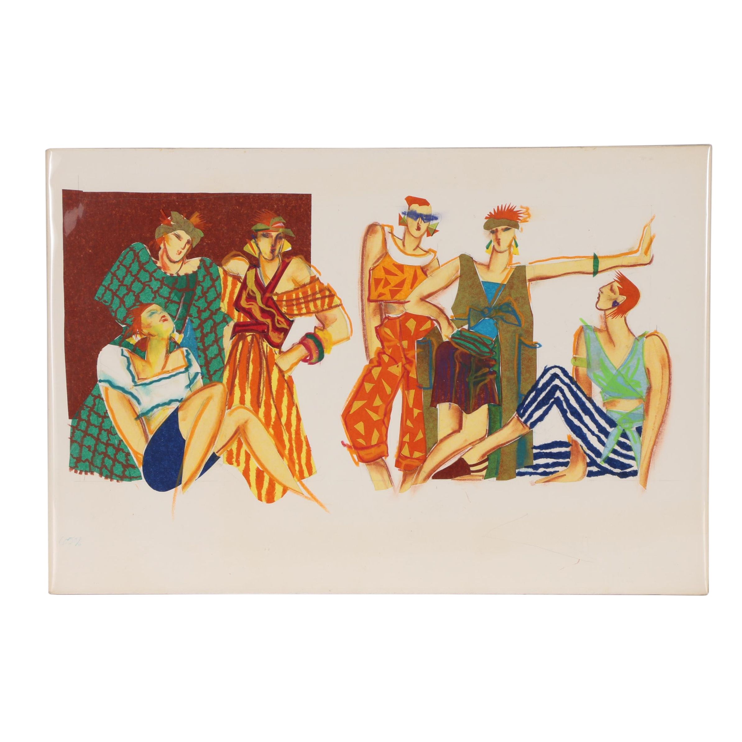 Margaret Voelker-Ferrier Mixed Media Fashion Illustration