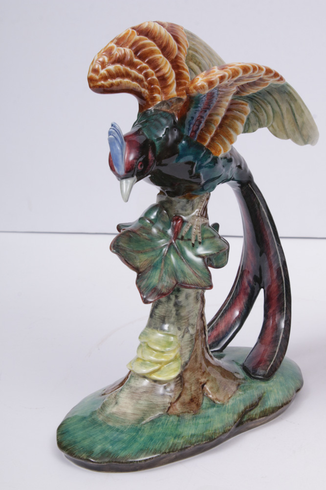 Gort Hand-Painted "Bird of Paradise" Porcelain Figurines, Mid-20th Century