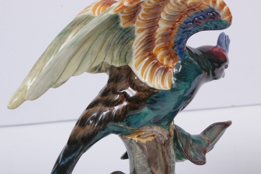 Gort Hand-Painted "Bird of Paradise" Porcelain Figurines, Mid-20th Century