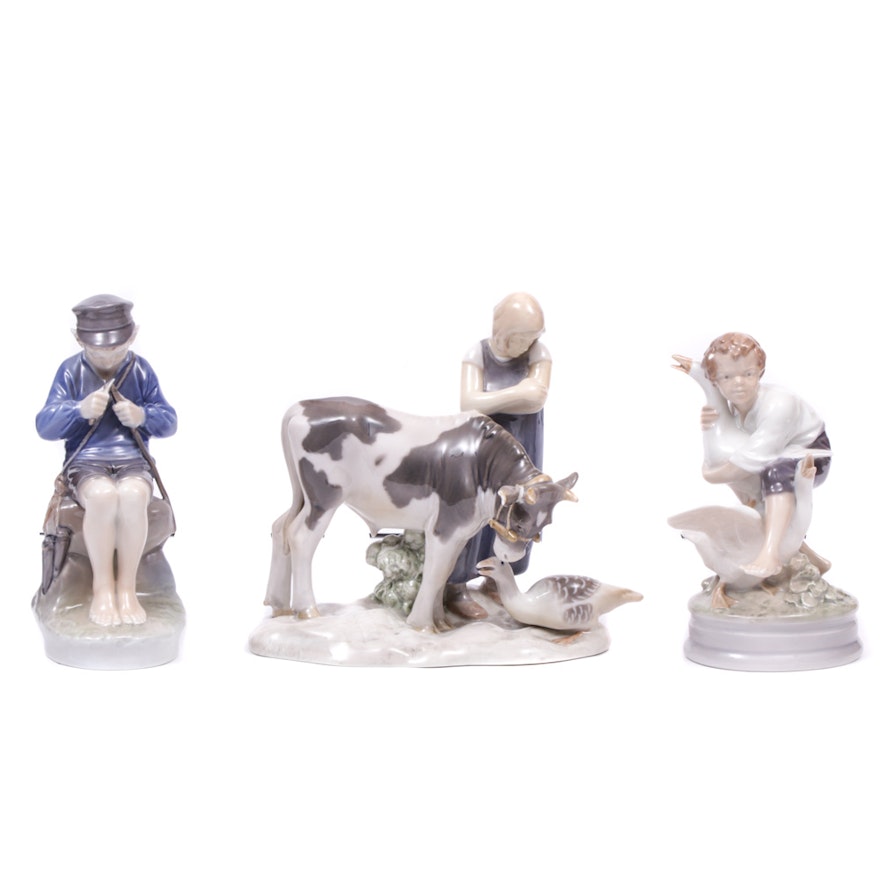 Royal Copenhagen and Bing & Grøndahl Porcelain Figurines