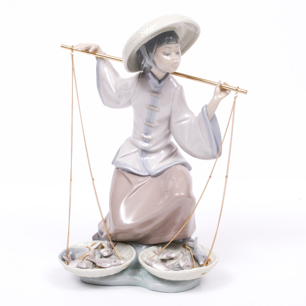 Lladró "Fish A' Plenty" Porcelain Figurine Designed by Salvador Debón, 1984–1989