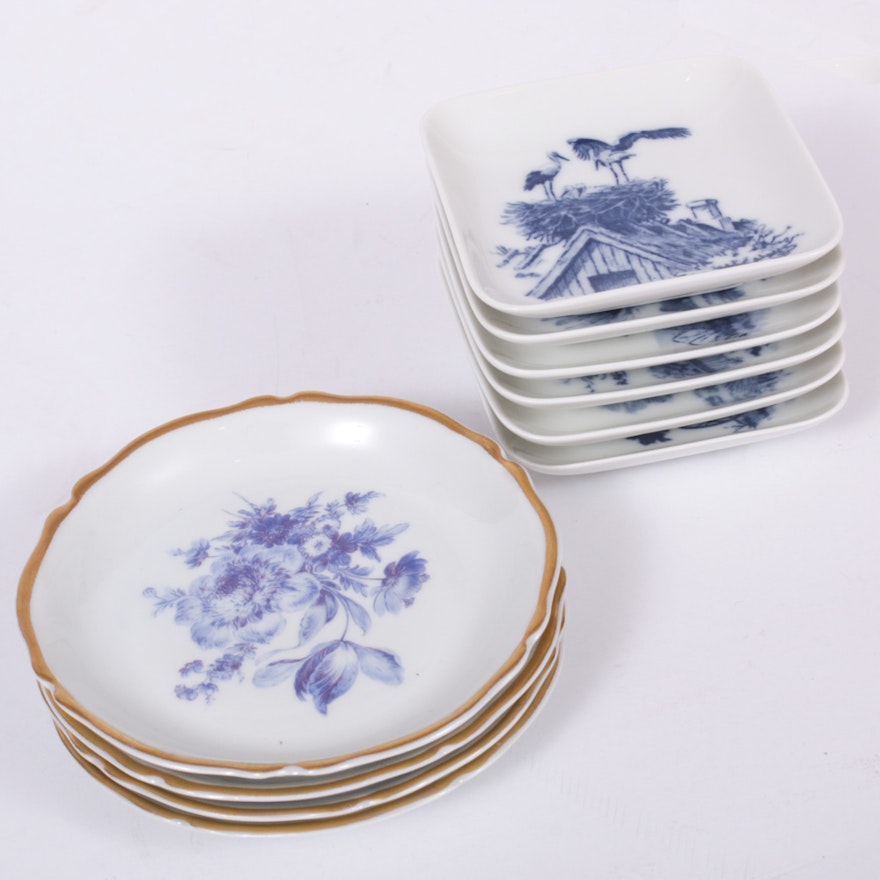 Royal Copenhagen and Limoges Porcelain Dishes, Mid to Late 20th Century