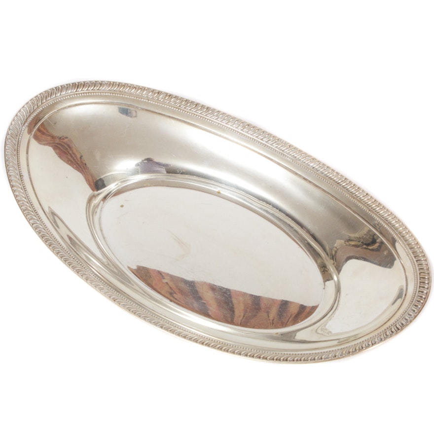 Fisher Sterling Silver Bread Tray, Mid-20th Century