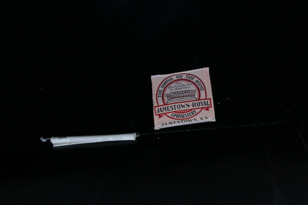 Jamestown-Royal, Leather Tufted Back Armchair and Ottoman, Mid-20th Century