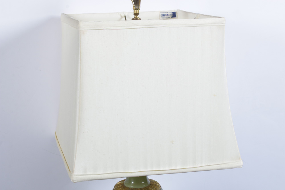 Regency Style Green Alabaster Table Lamp