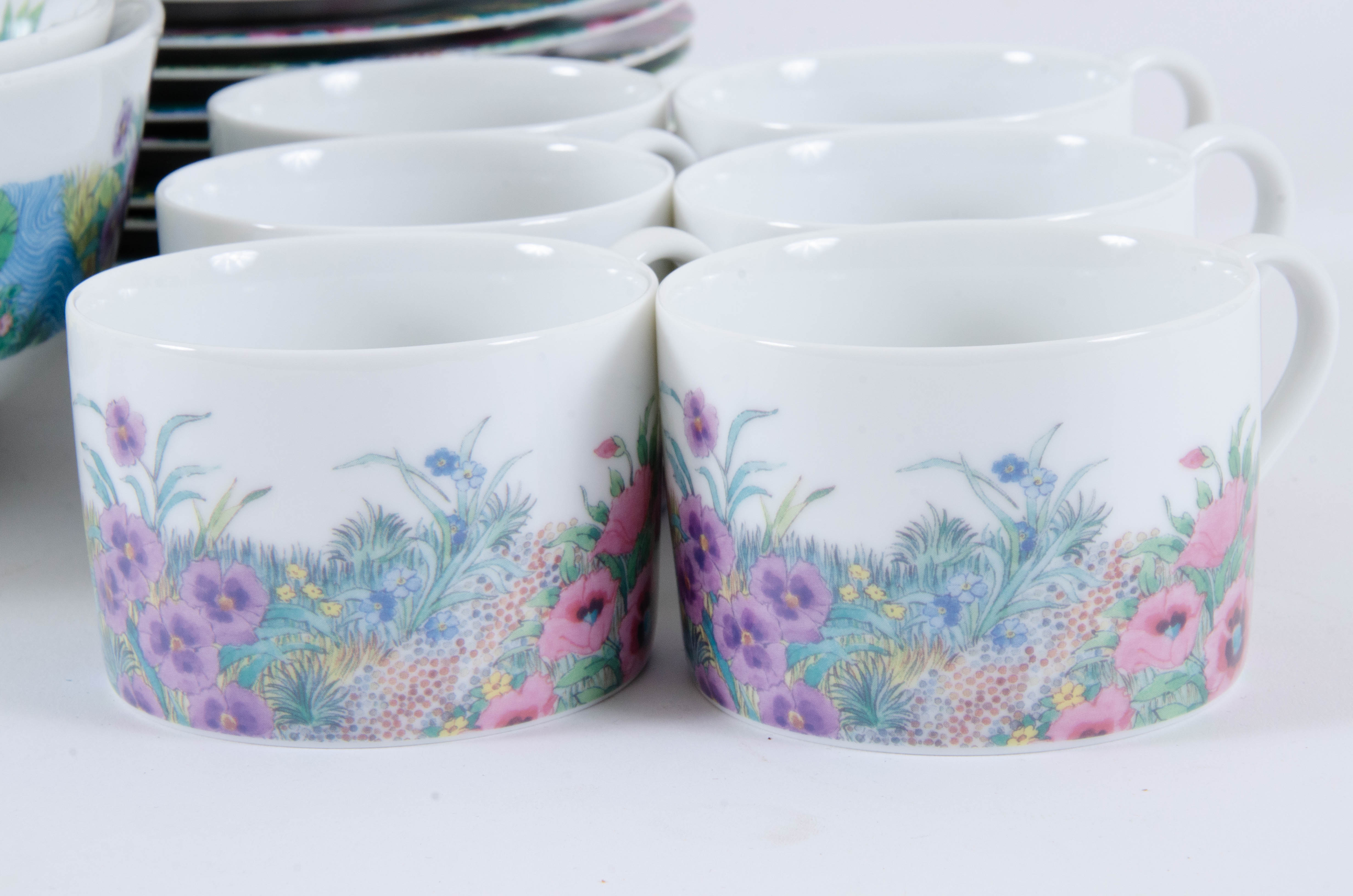 Nikko "Secret Garden" Porcelain Dinnerware, Late 20th Century