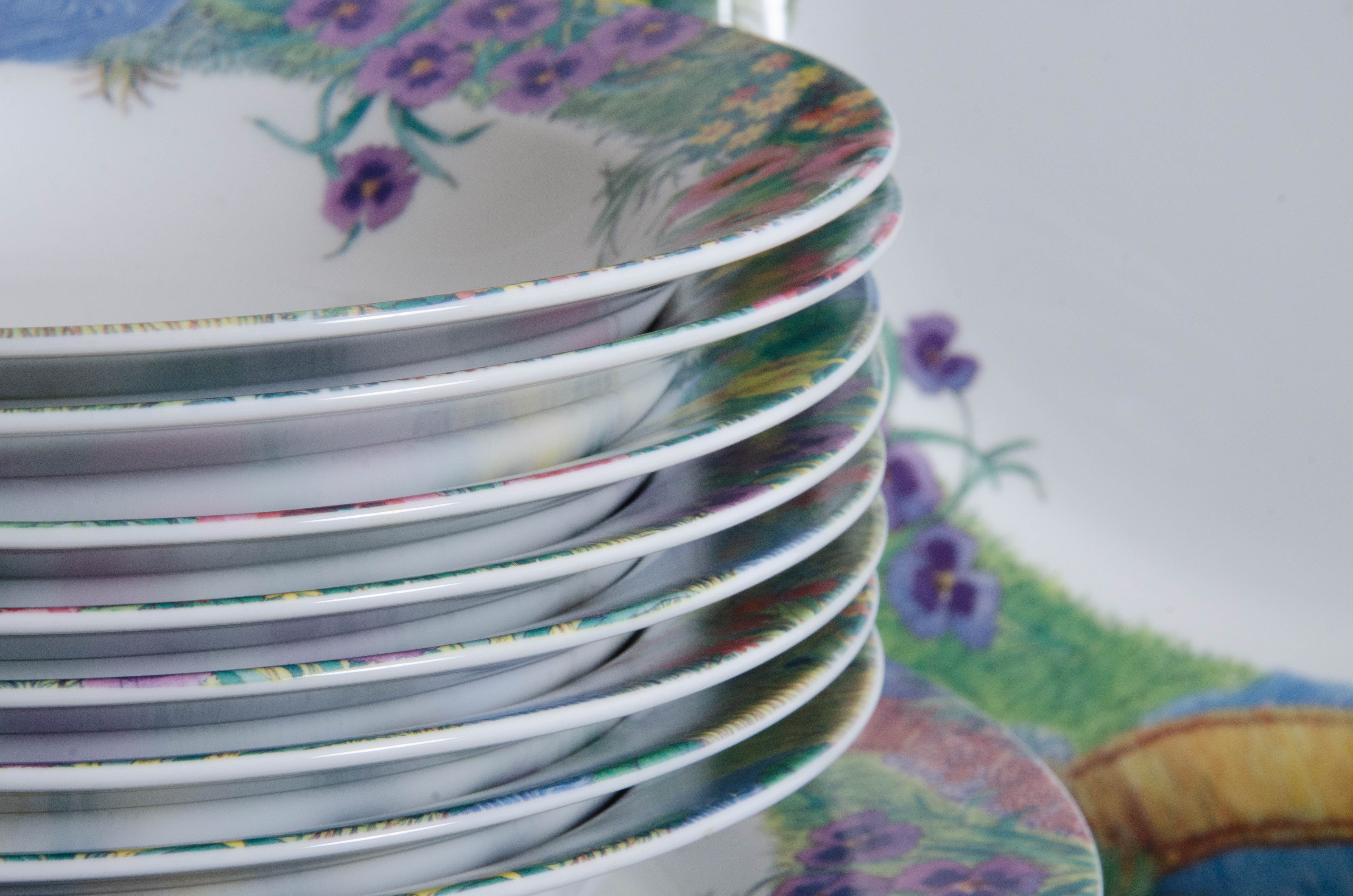 Nikko "Secret Garden" Porcelain Dinnerware, Late 20th Century