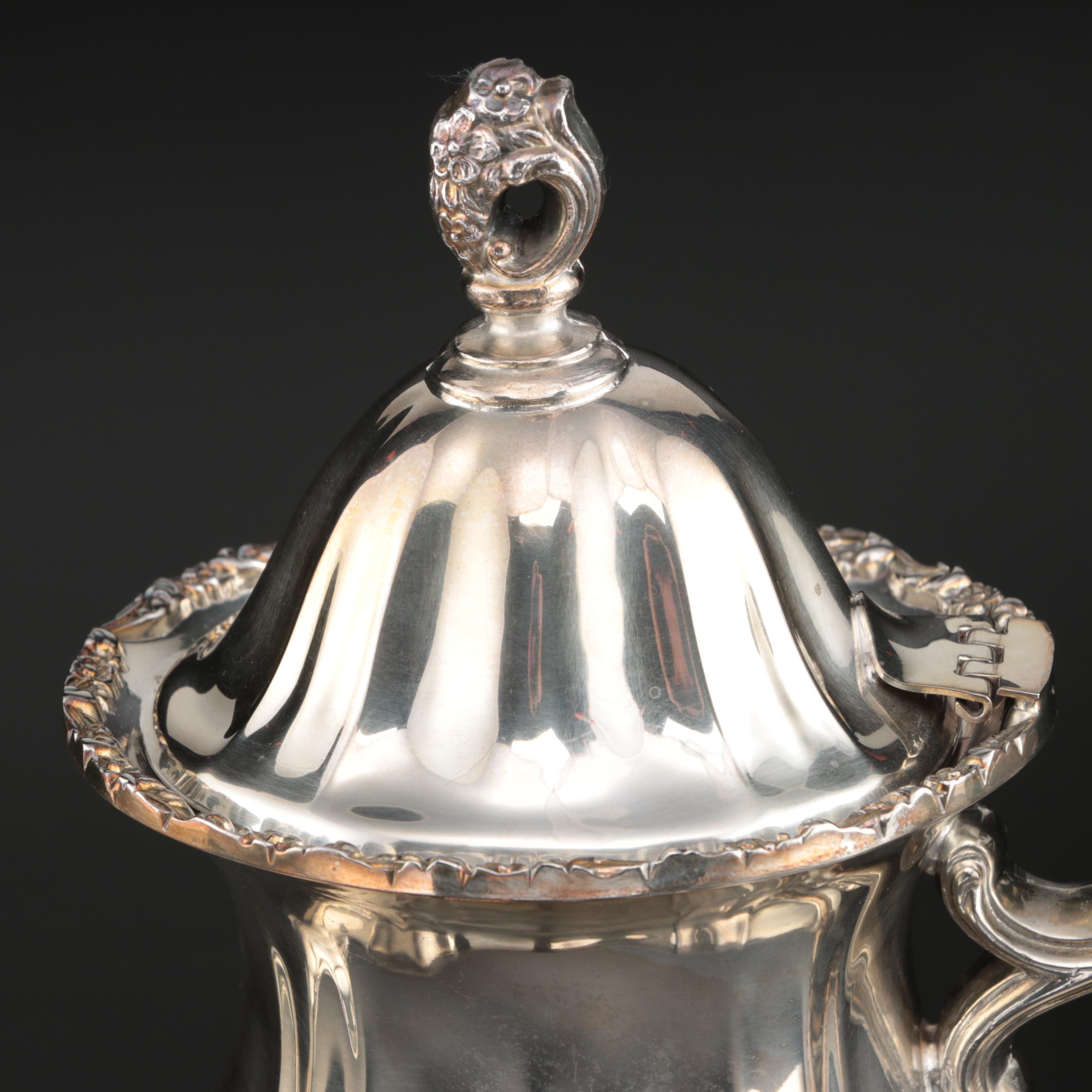 Towle "Grand Duchess" Silver Plate Teapot with Silver Plate Coffee Pot