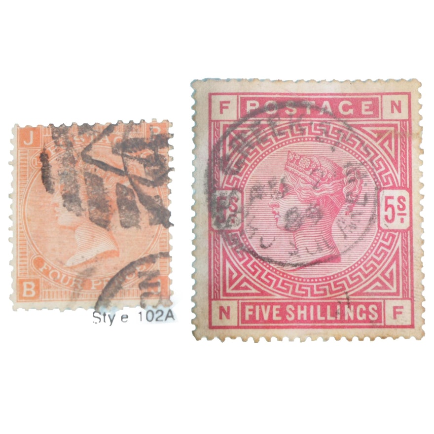 Great Britain Postage Stamps, 19th Century
