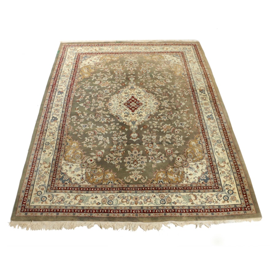 9' x 12.4' Hand-Knotted Persian Room Sized Rug