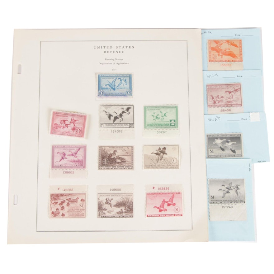 United States Migratory Bird Hunting and Conservation Stamps, Mid-20th Century