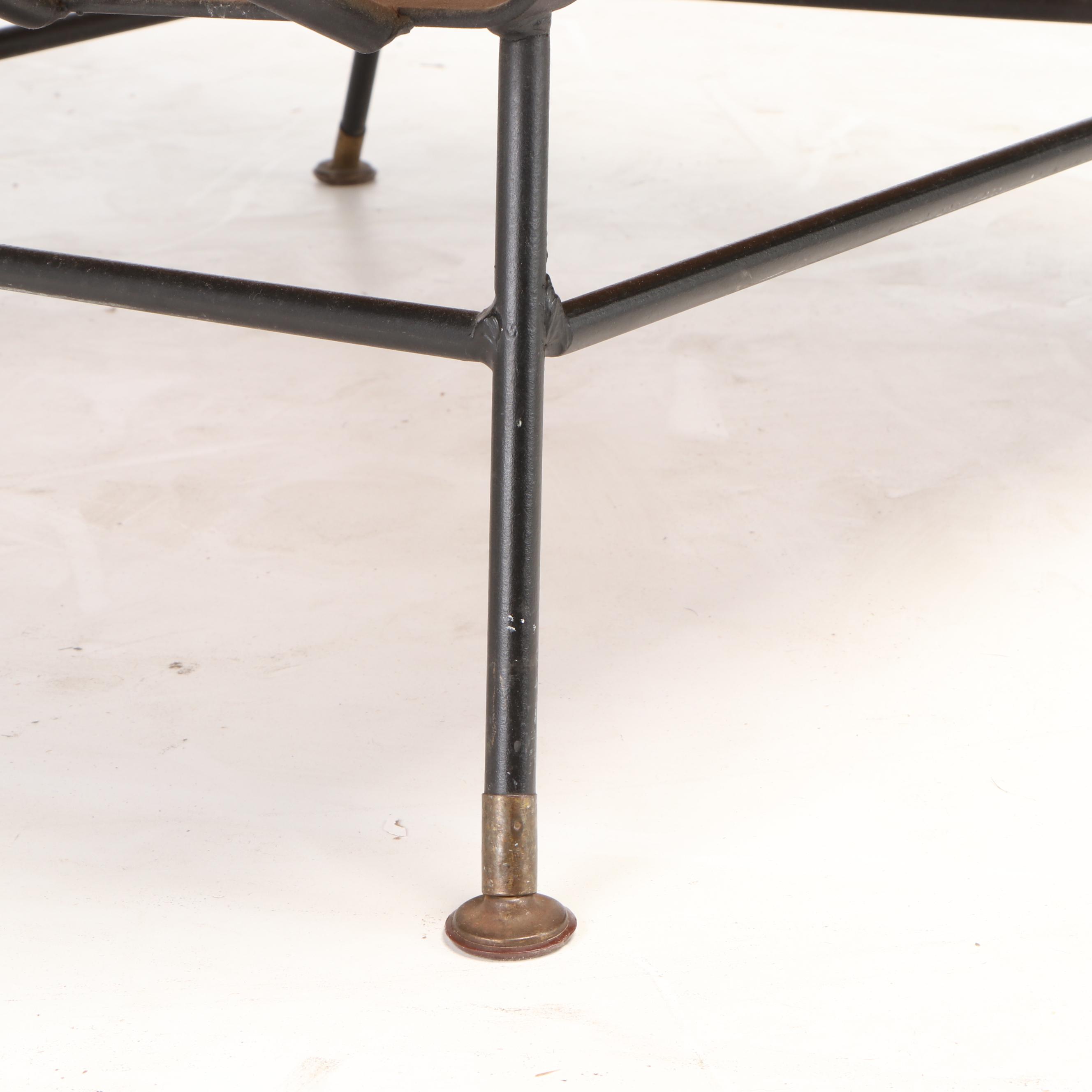 Mid Century Modern Walnut upholstered Arm Chair, Mid-20th Century