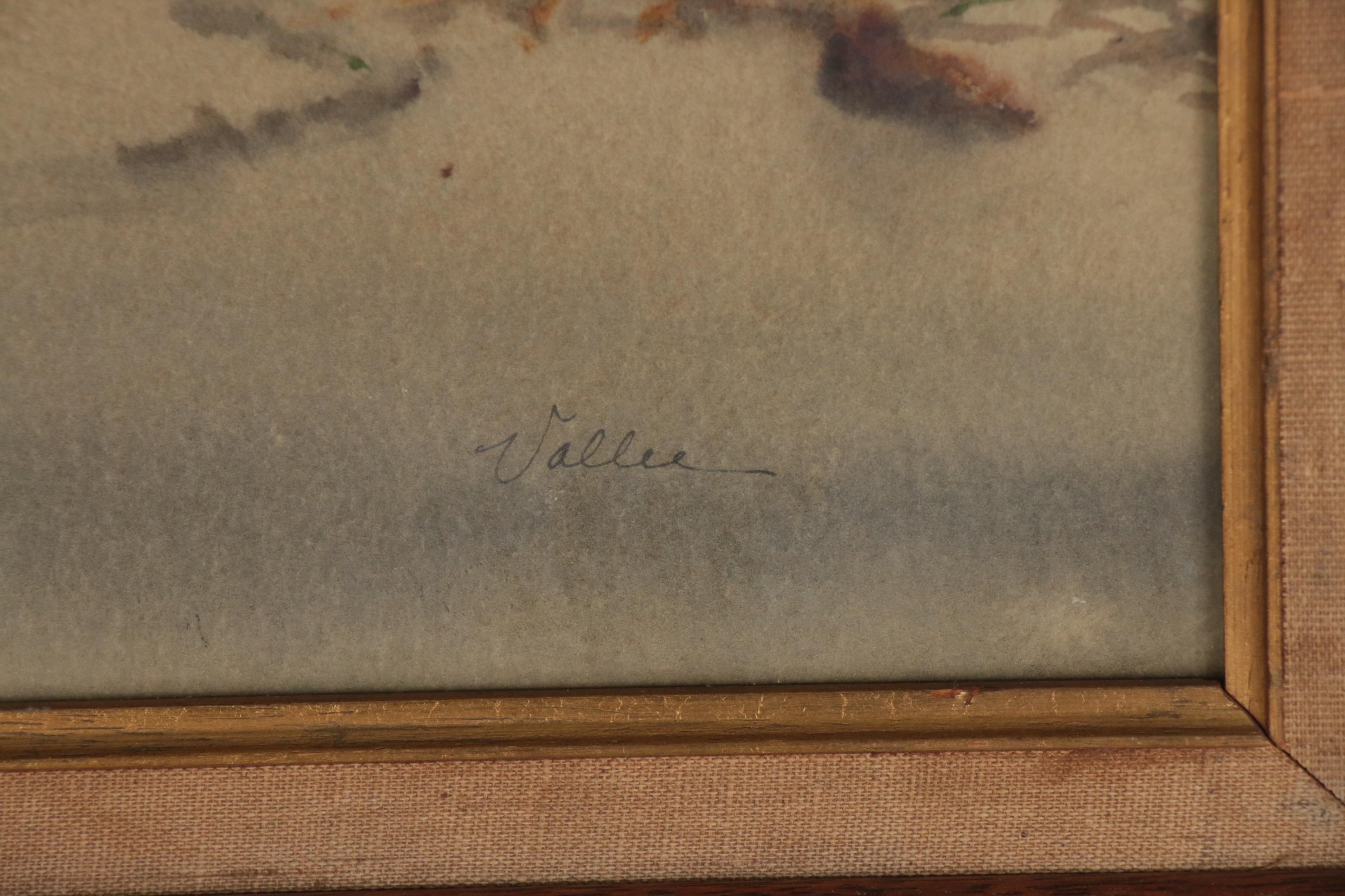 Jack Vallee Watercolor Painting "Wet Sand", 1963