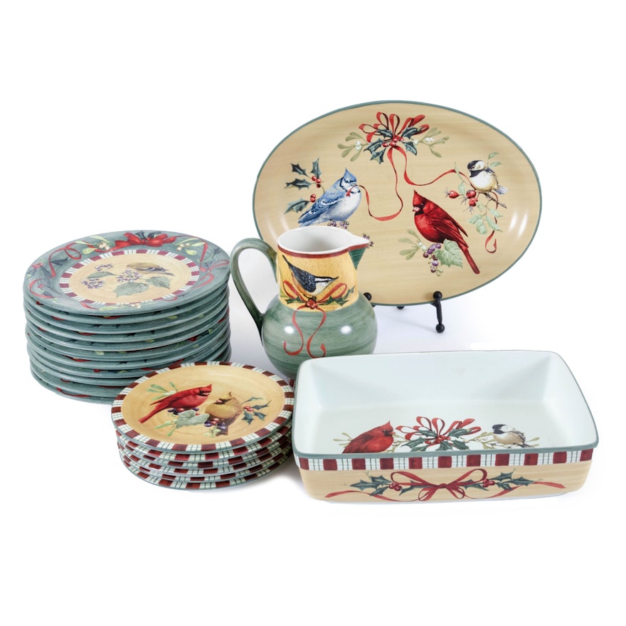 Lenox "Winter Greetings" Holiday Dinner and Serveware, Late 20th Century