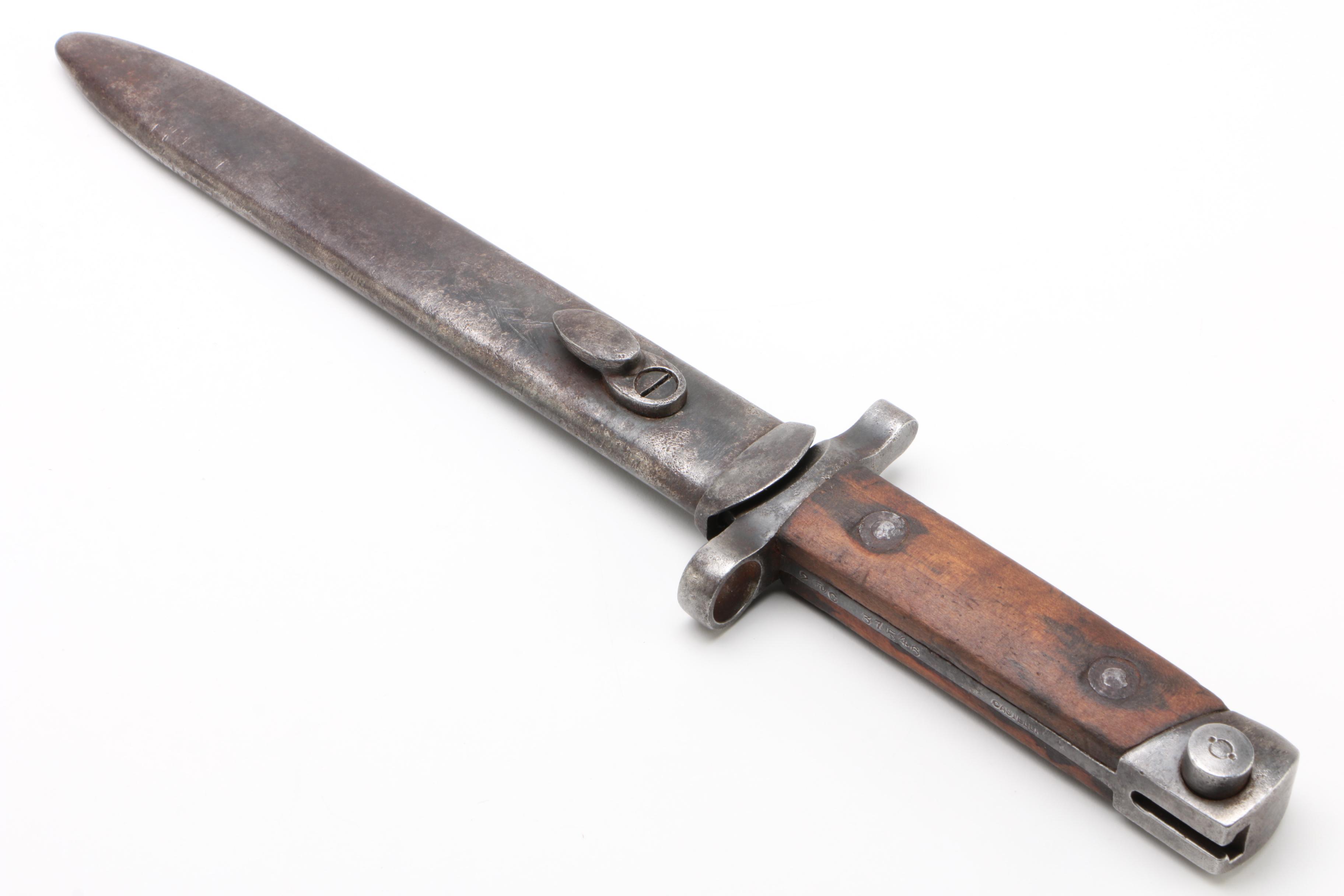 Italian World War II Bayonet with Sheath, circa 1940s