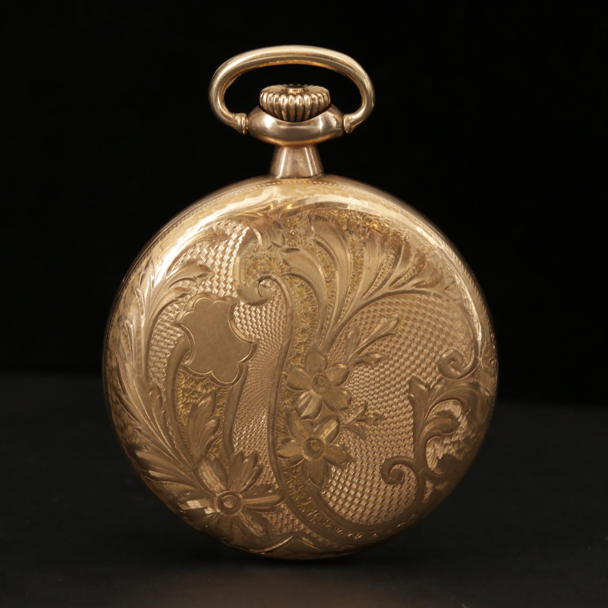 Antique Hamilton Gold Filled Railroad Grade Pocket Watch, Circa 1920