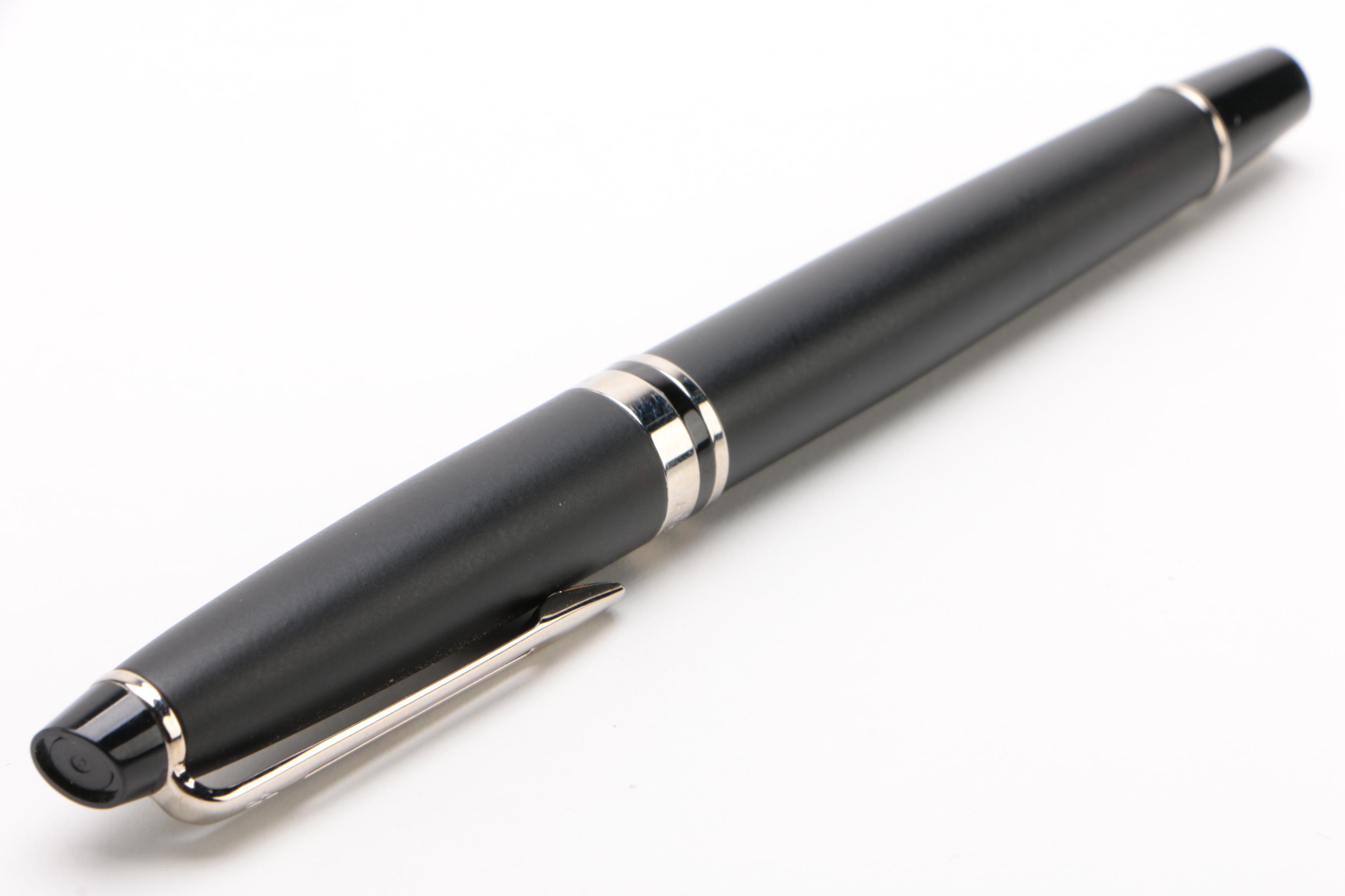 Waterman "Expert" Fountain Pen in Matte Black and Palladium, Contemporary